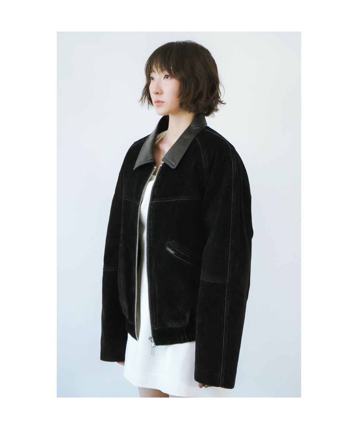 른넷(LEUNNET) 벨벳 뮤트 데님 자켓(Velvet Mute Denim Jacket)/ Black