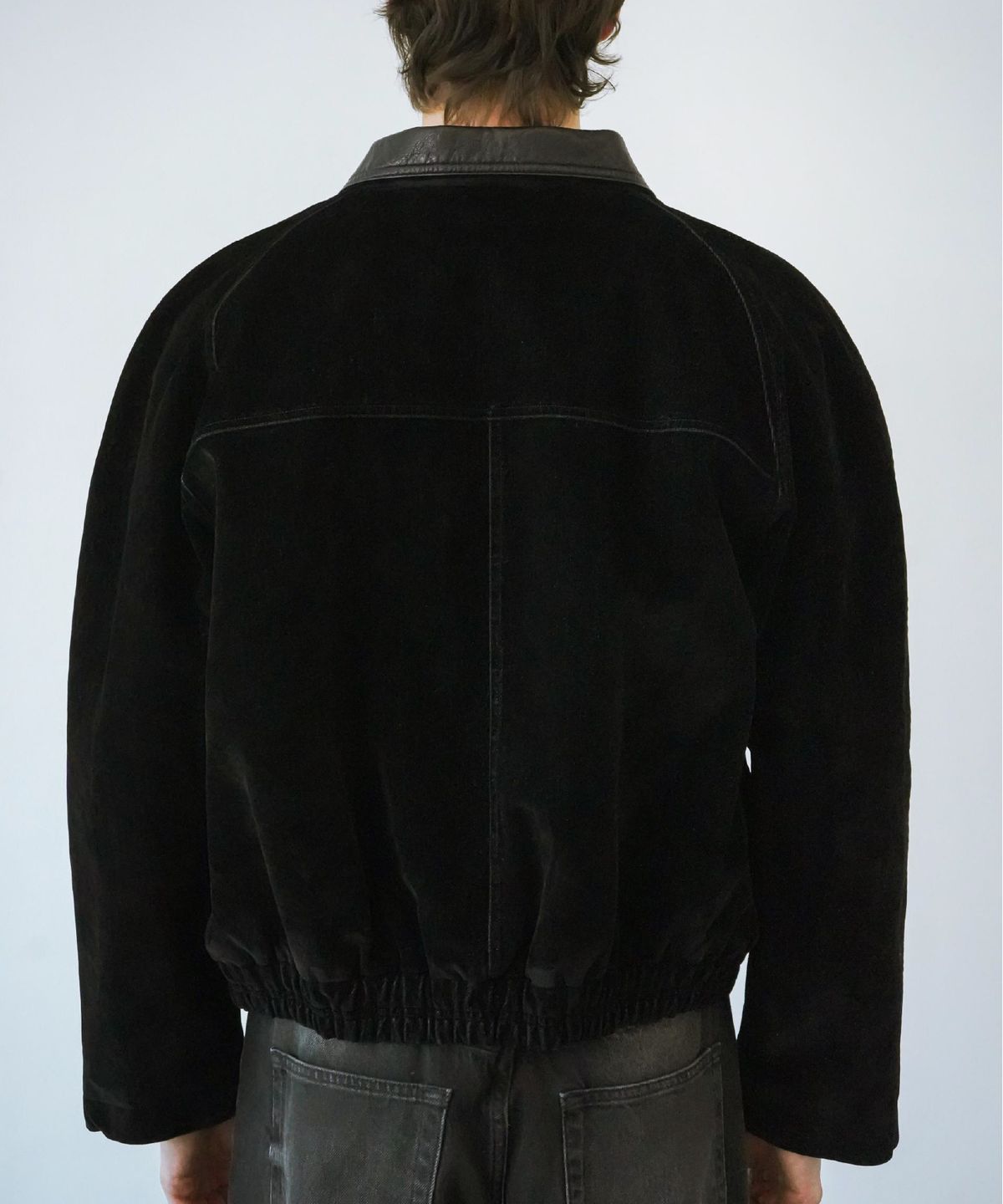 른넷(LEUNNET) 벨벳 뮤트 데님 자켓(Velvet Mute Denim Jacket)/ Black