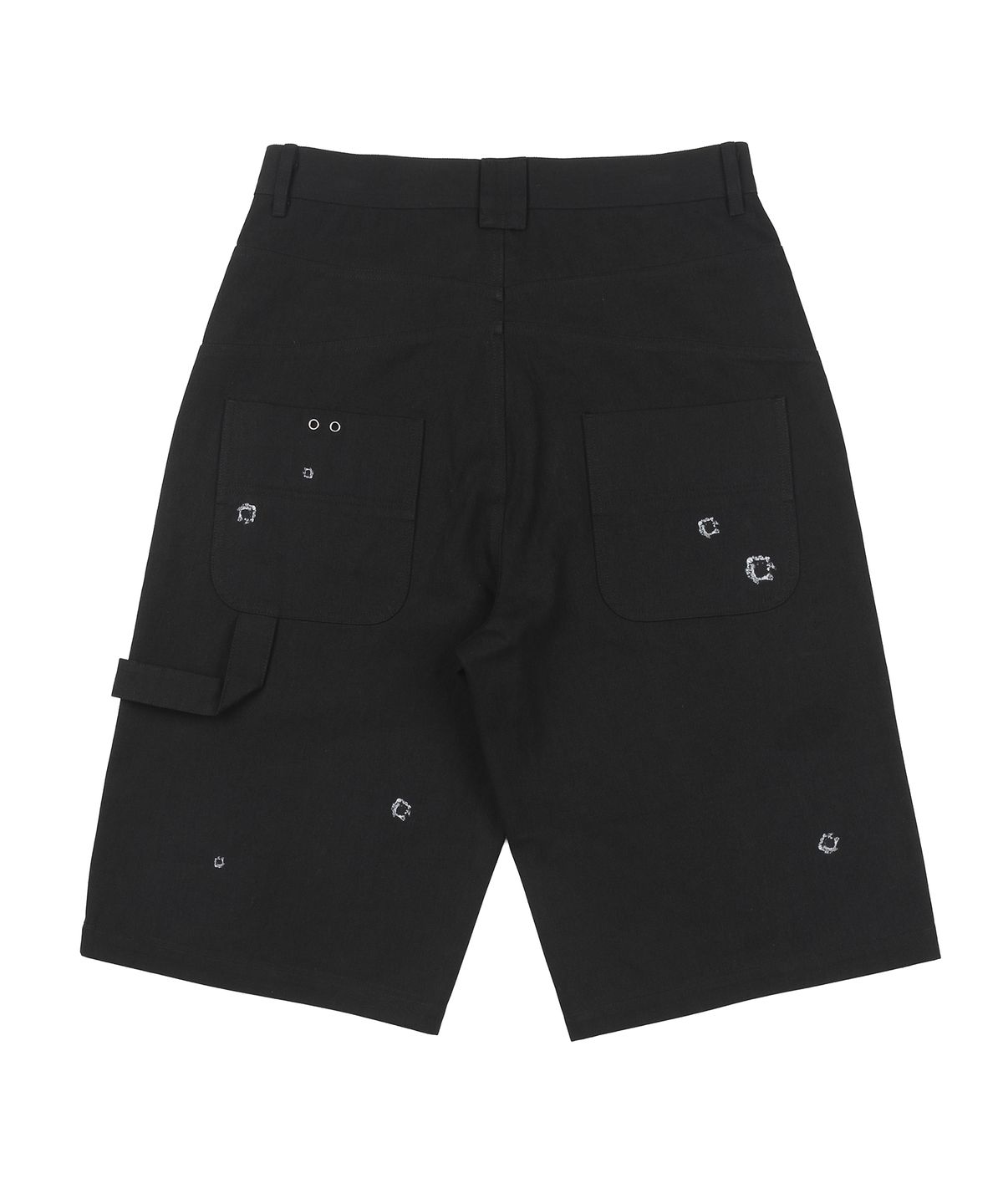 언노운컴노멀(UNKNOWNCOMENORMAL) Bullet Bermuda Pants [BLACK]