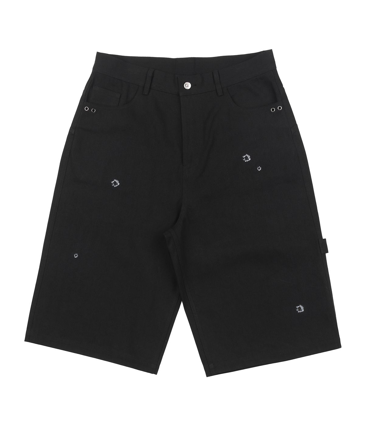 언노운컴노멀(UNKNOWNCOMENORMAL) Bullet Bermuda Pants [BLACK]