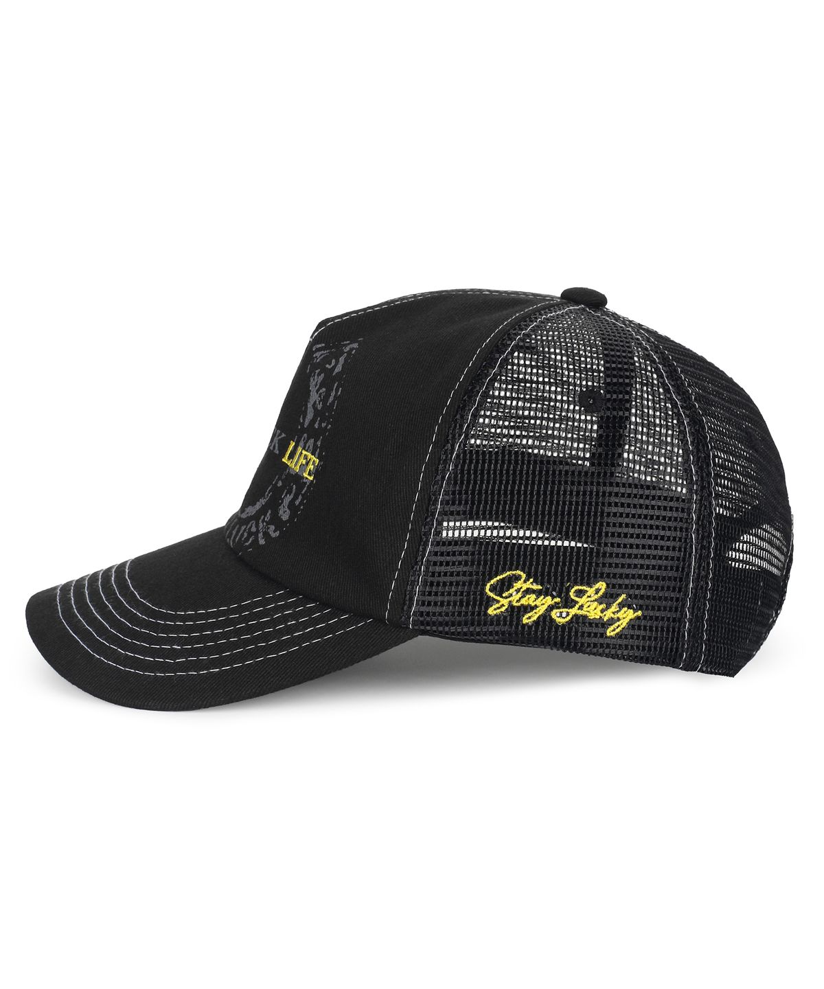 언노운컴노멀(UNKNOWNCOMENORMAL) FFL Mesh Trucker Cap [BLACK]