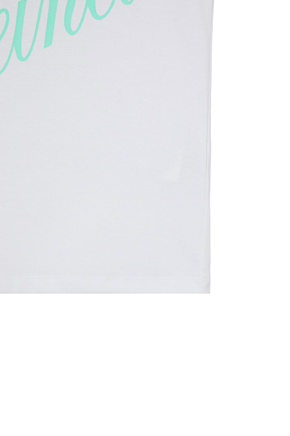 다이닛(DEINET) ROSE TYPO GRAPHIC T-SHIRT IN WHITE