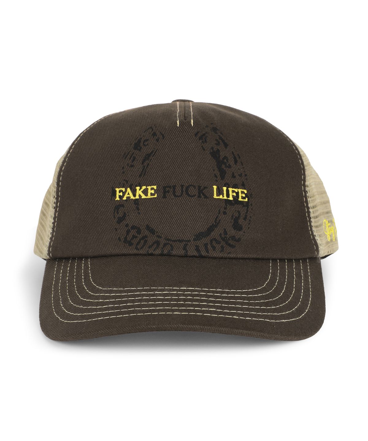 언노운컴노멀(UNKNOWNCOMENORMAL) FFL Mesh Trucker Cap [BROWN]