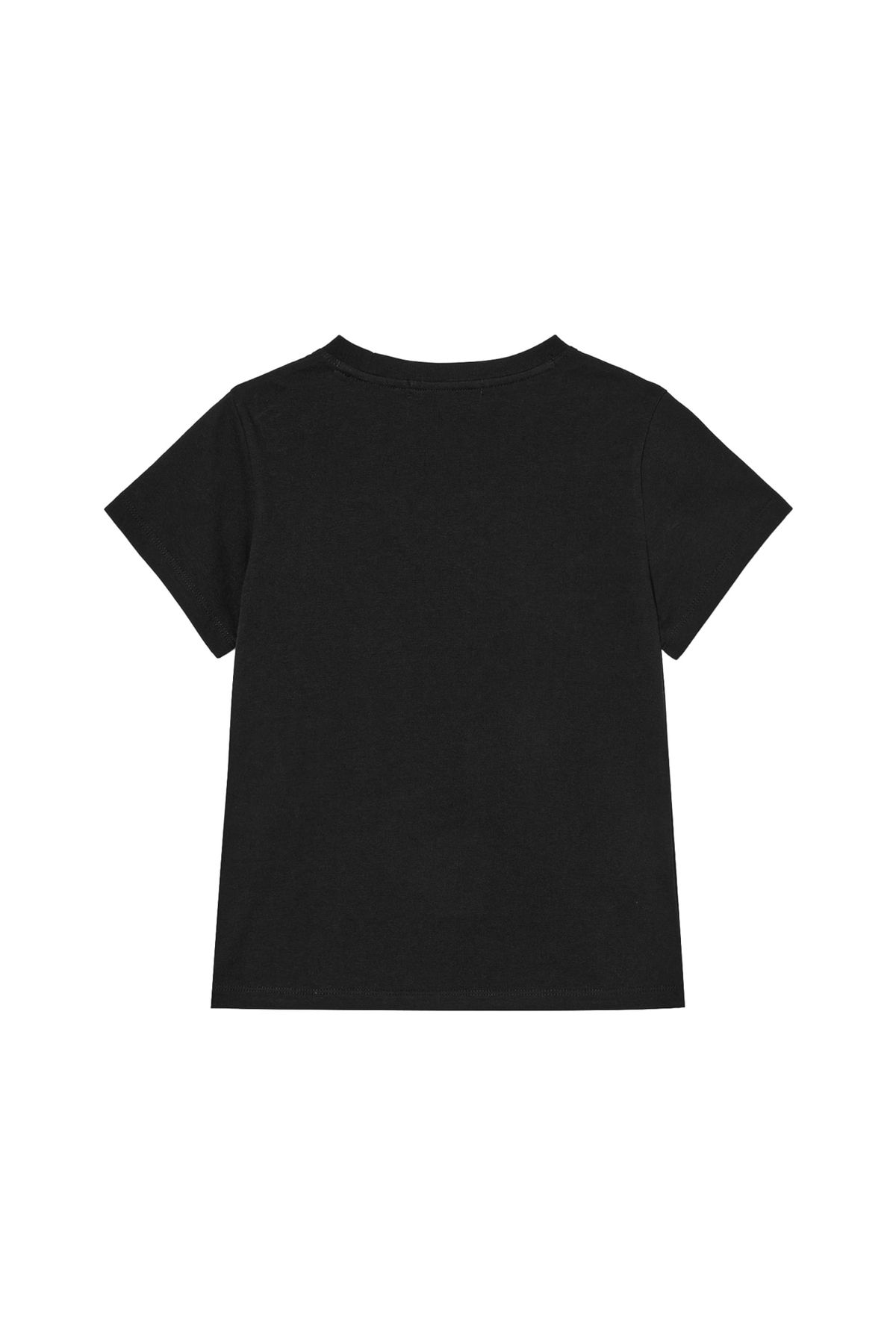다이닛(DEINET) ROSE TYPO GRAPHIC T-SHIRT IN BLACK