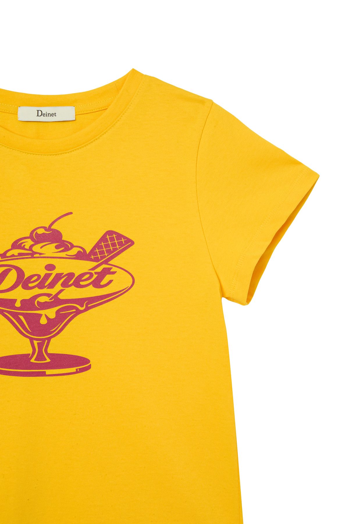 다이닛(DEINET) DESSERT GRAPHIC T-SHIRT IN YELLOW