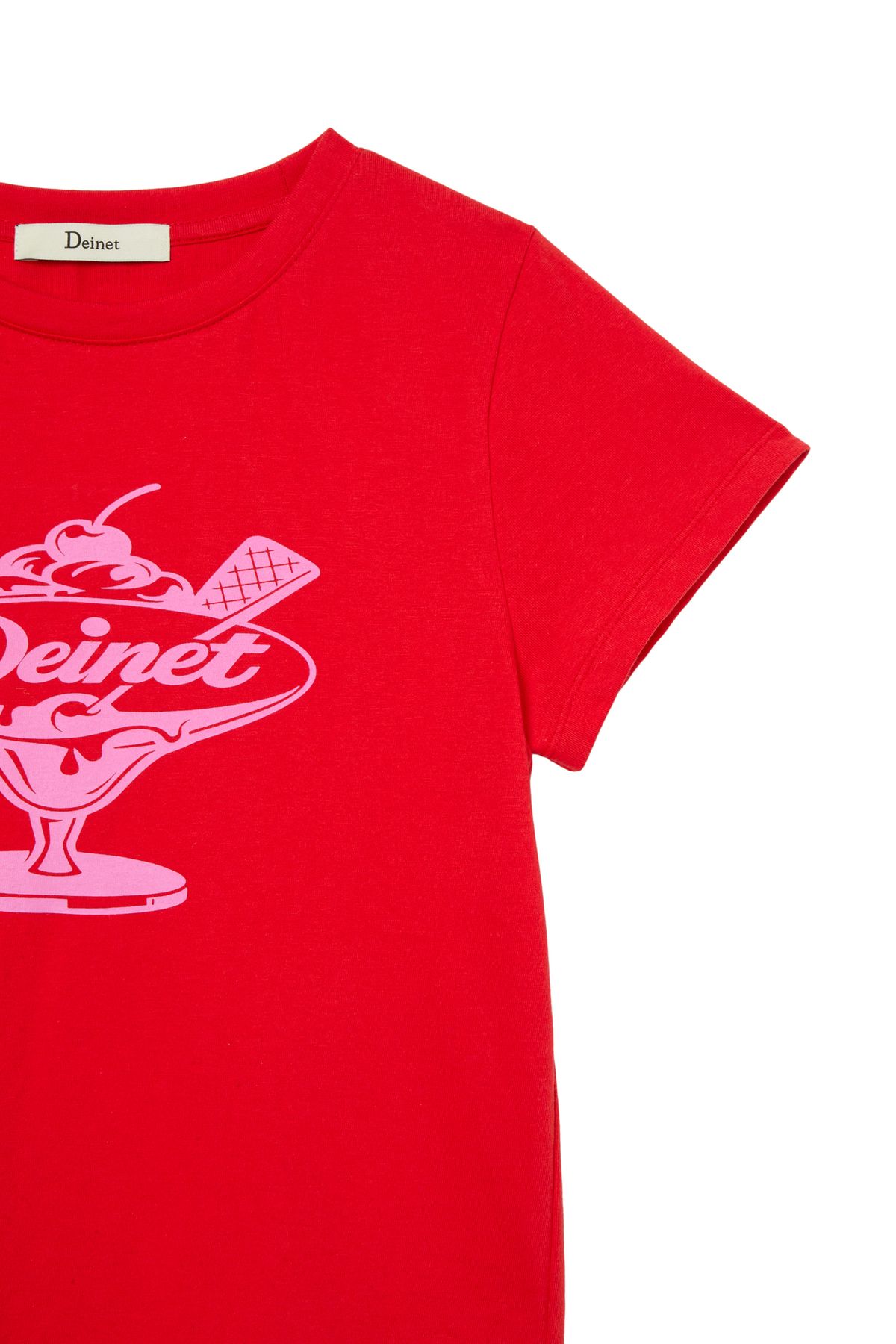 다이닛(DEINET) DESSERT GRAPHIC T-SHIRT IN RED