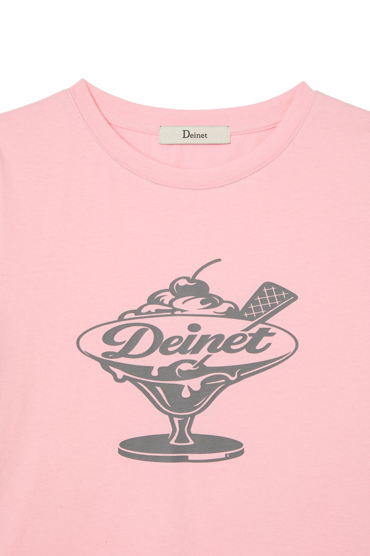 다이닛(DEINET) DESSERT GRAPHIC T-SHIRT IN LIGHT PINK