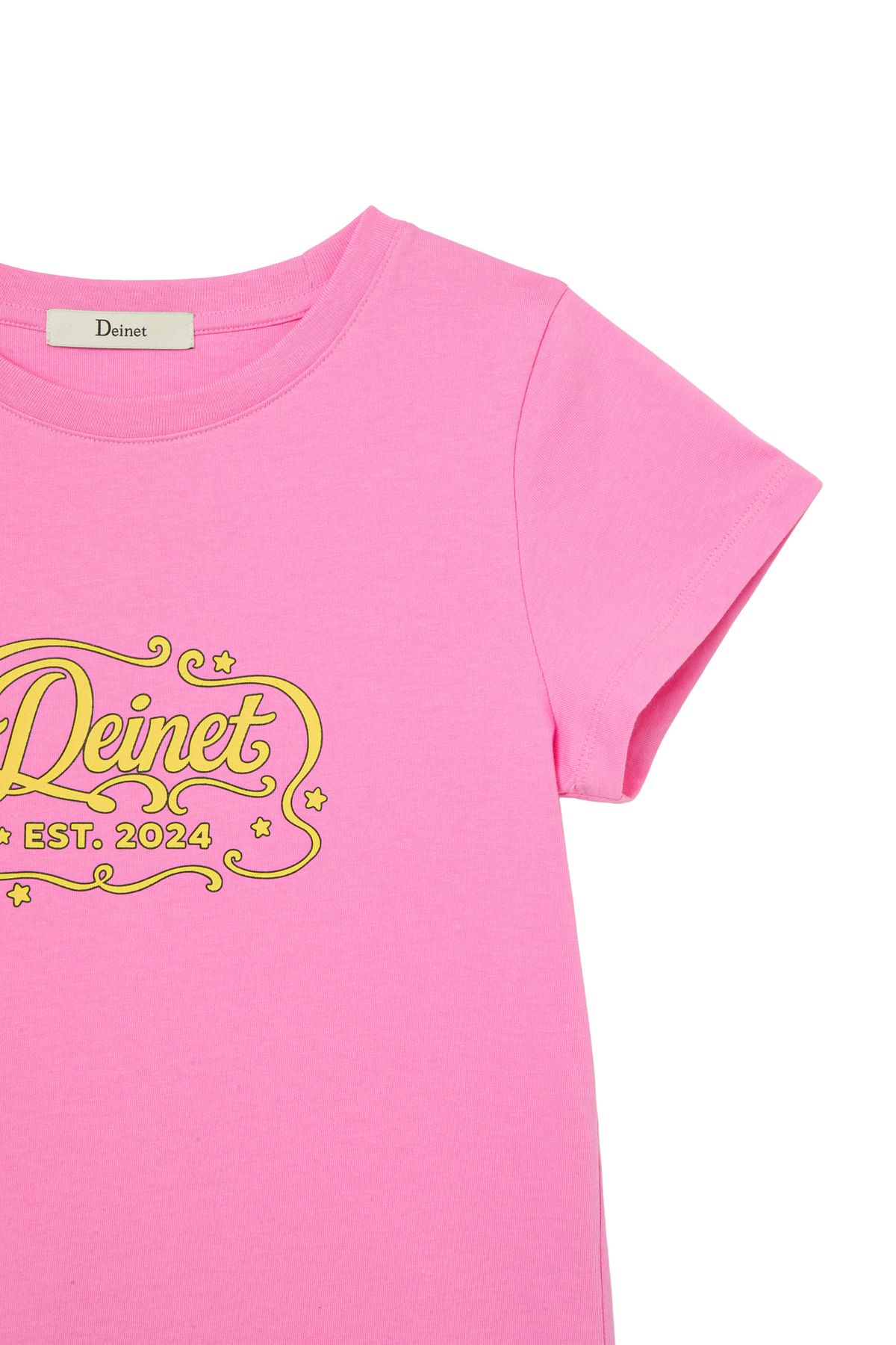 다이닛(DEINET) POP COLOR T-SHIRT IN PINK