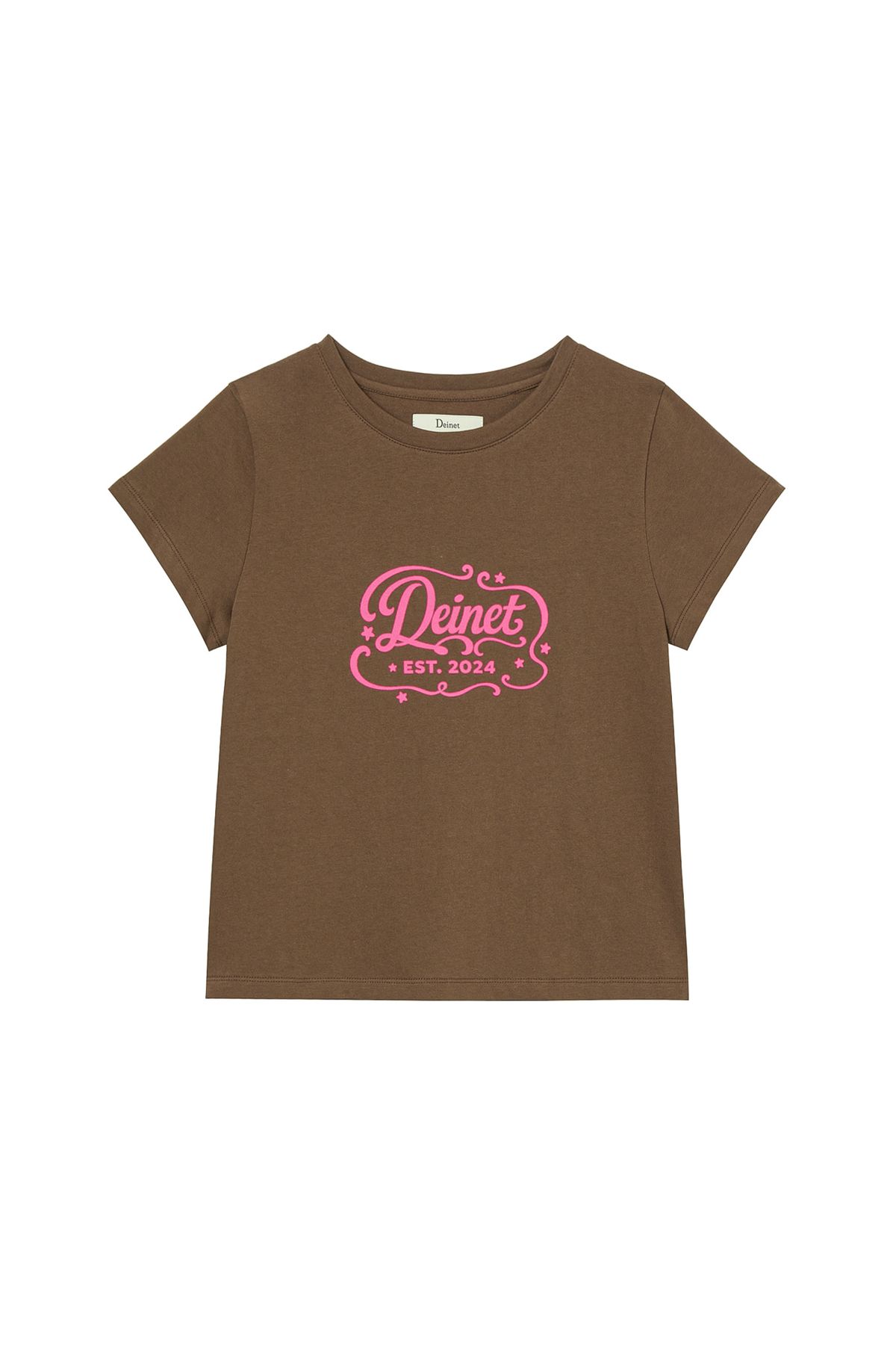 다이닛(DEINET) POP COLOR T-SHIRT IN BROWN