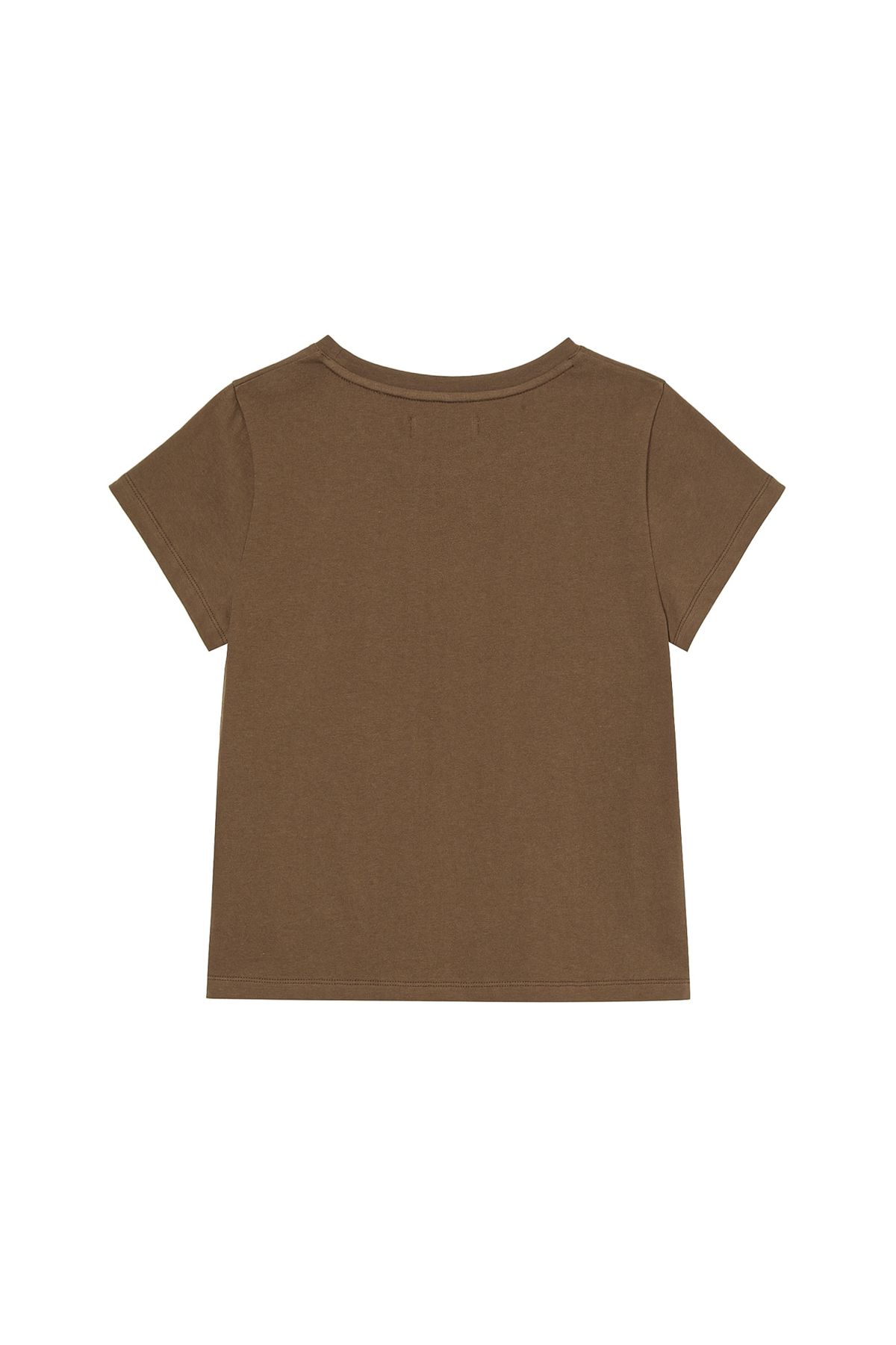 다이닛(DEINET) POP COLOR T-SHIRT IN BROWN