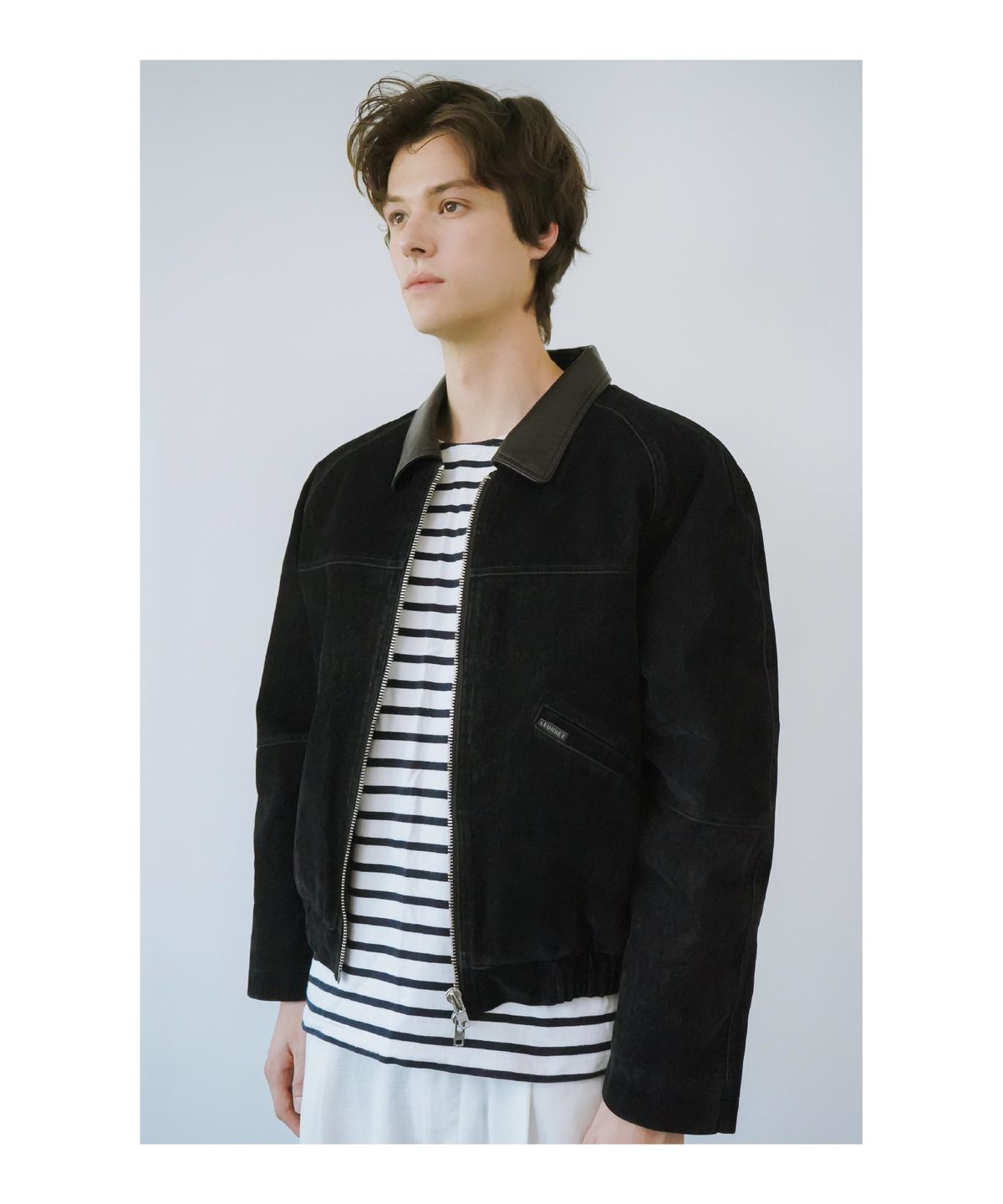 른넷(LEUNNET) 벨벳 뮤트 데님 자켓 (Velvet Mute Denim Jacket) / Navy