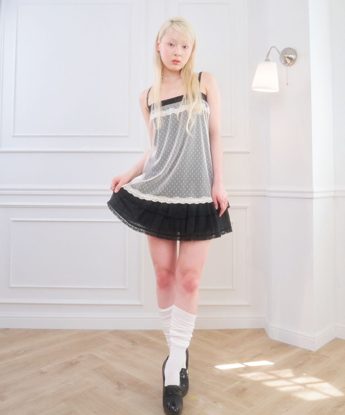 벨리아르(BELLIALEU) ODETTE TIERED SKIRT BLACK