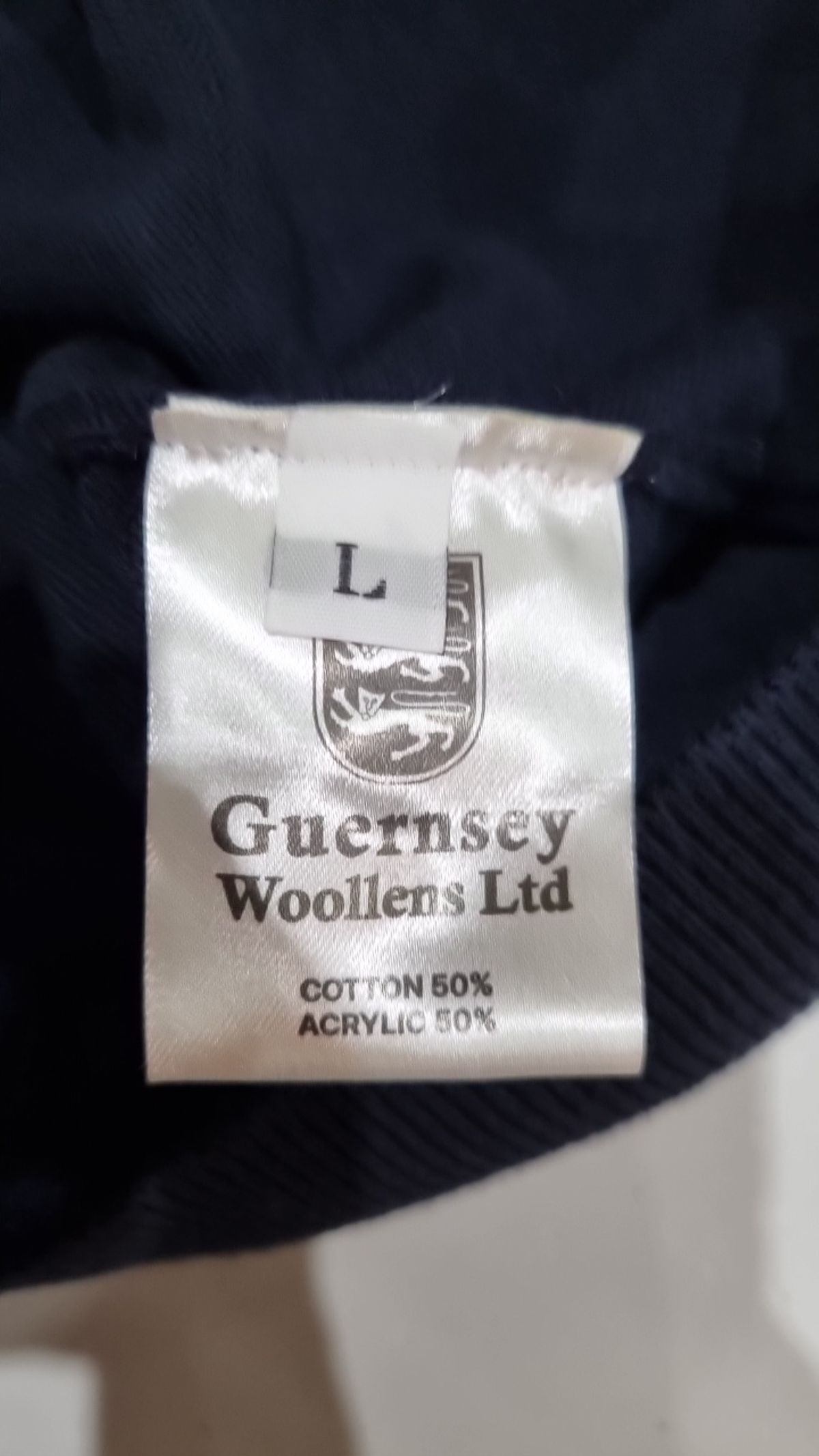 건지 울른스(Guernsey Woollens) 피케/카라 티셔츠 L