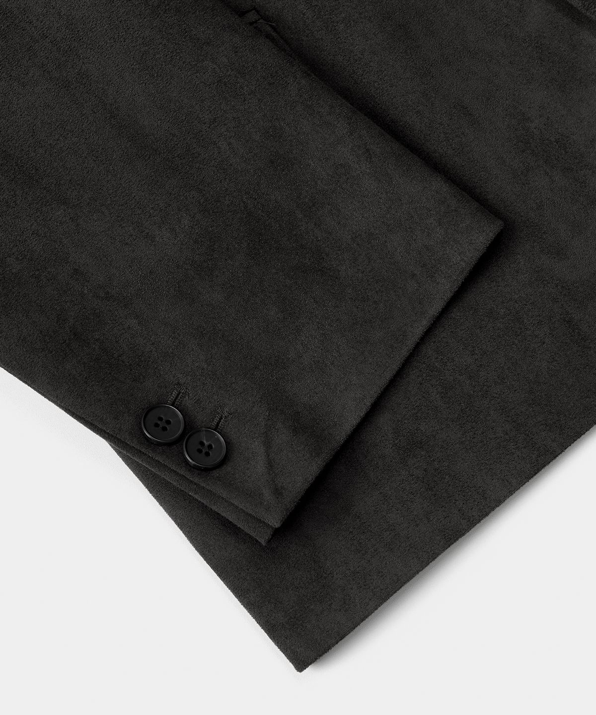 엑스컨테이너(EXCONTAINER) 클래식 버튼 스웨이드 블레이저 (BLACK)