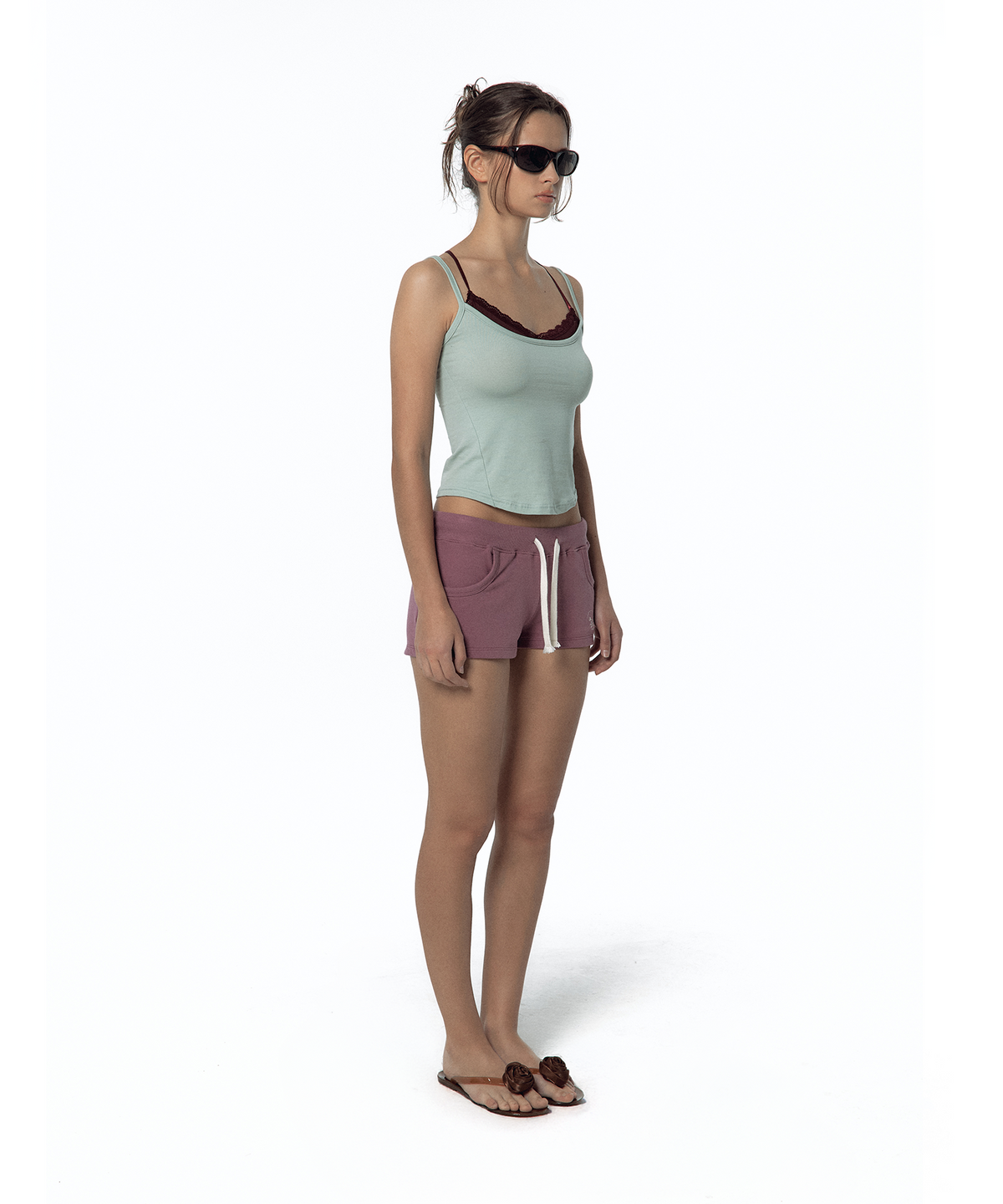 카시코(KASHIKO) Bold Low-rise Shorts Orchid