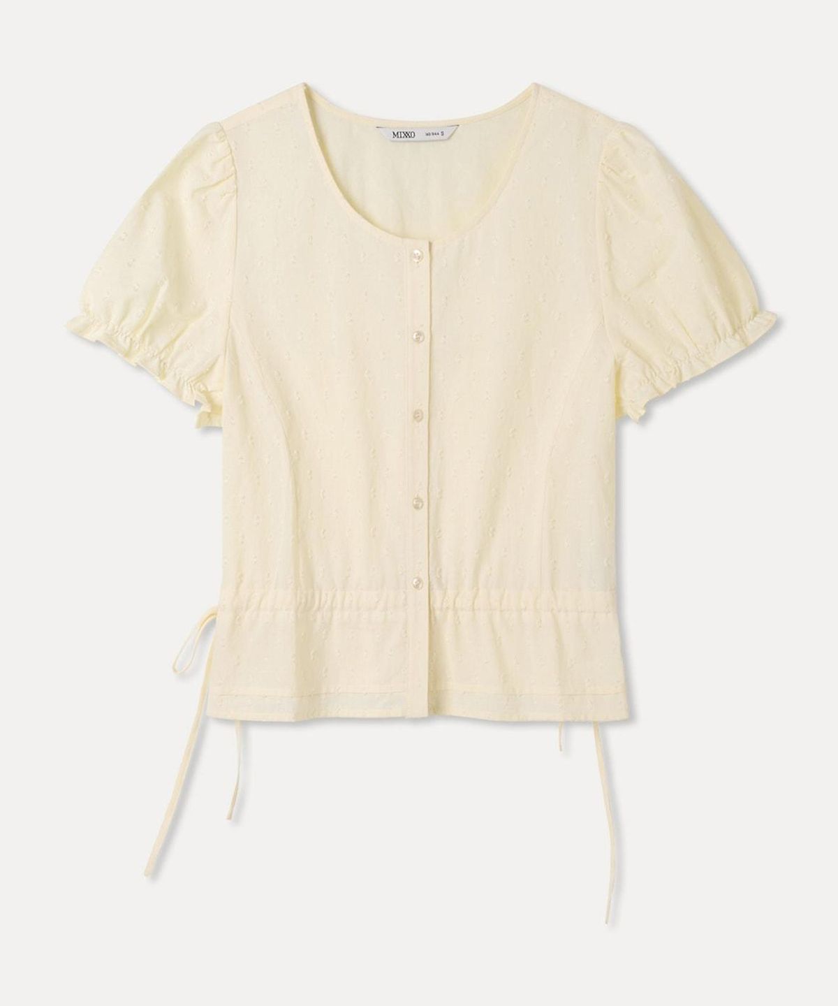 미쏘(MIXXO) 스트링 프릴 블라우스 RE BWG512G_MIWBWG75QG