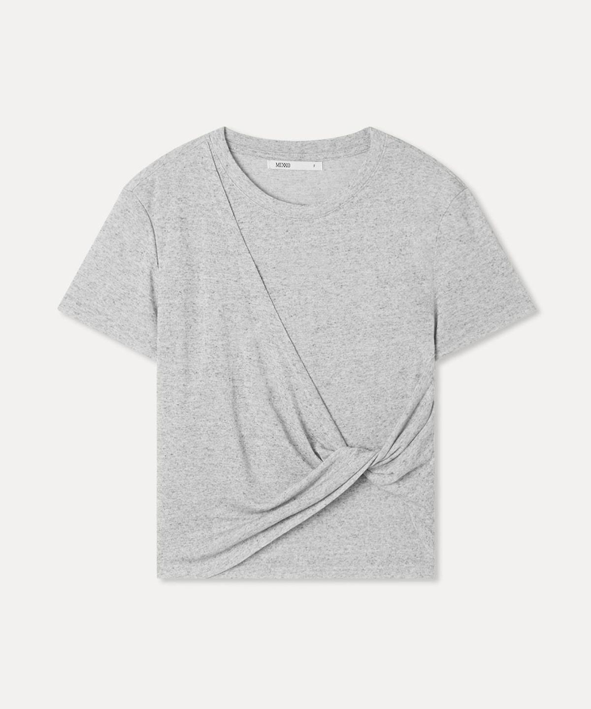 미쏘(MIXXO) 꼬임 반팔 티셔츠 RE HWG42TS_MIWHWG82QA