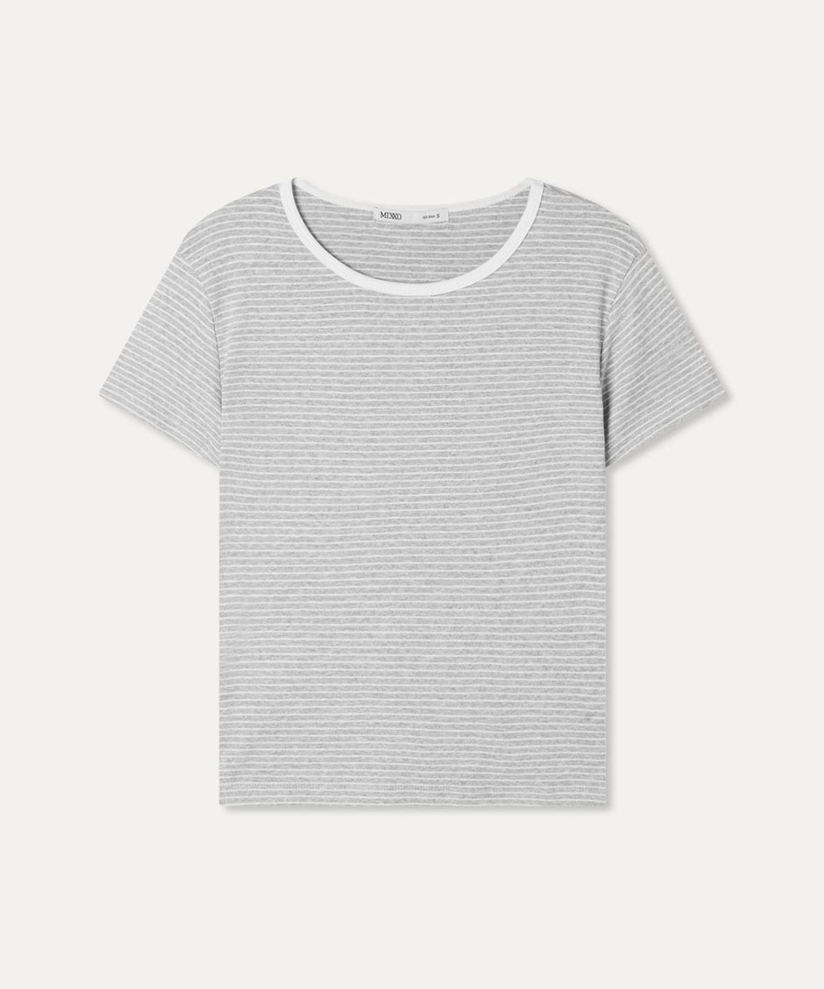 미쏘(MIXXO) 코튼 슬림핏 크롭 티셔츠_MIWHWG707A