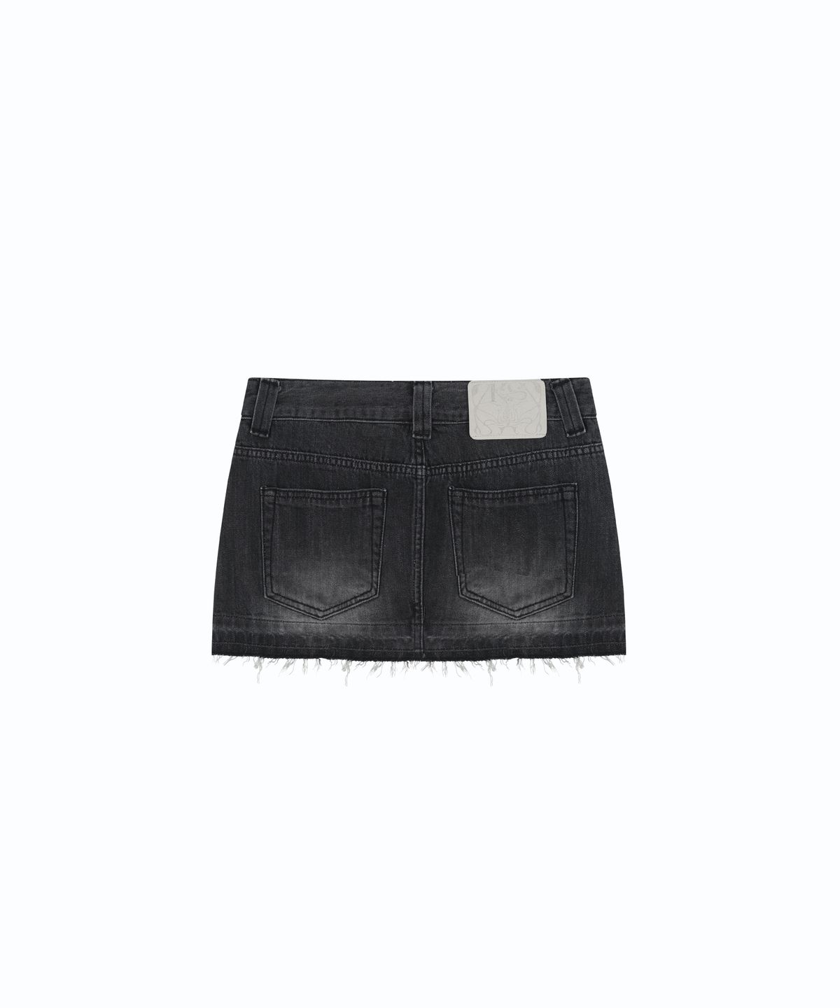 카시코(KASHIKO) Split Pocket Denim Skirt Black