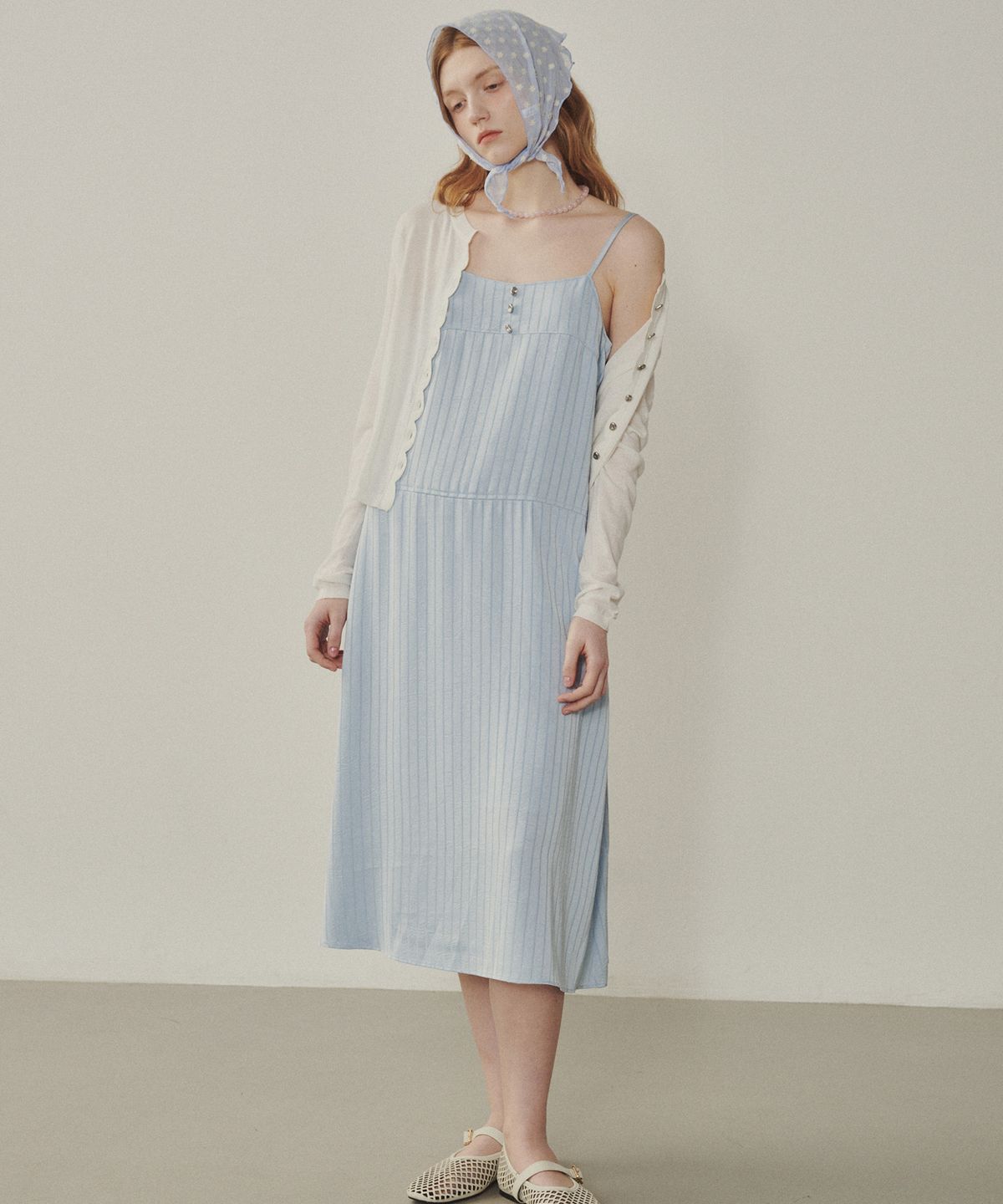 멜리앤로즈(MELLY&ROSE) 산타모니카 새틴 드레스(315301)_BLUE