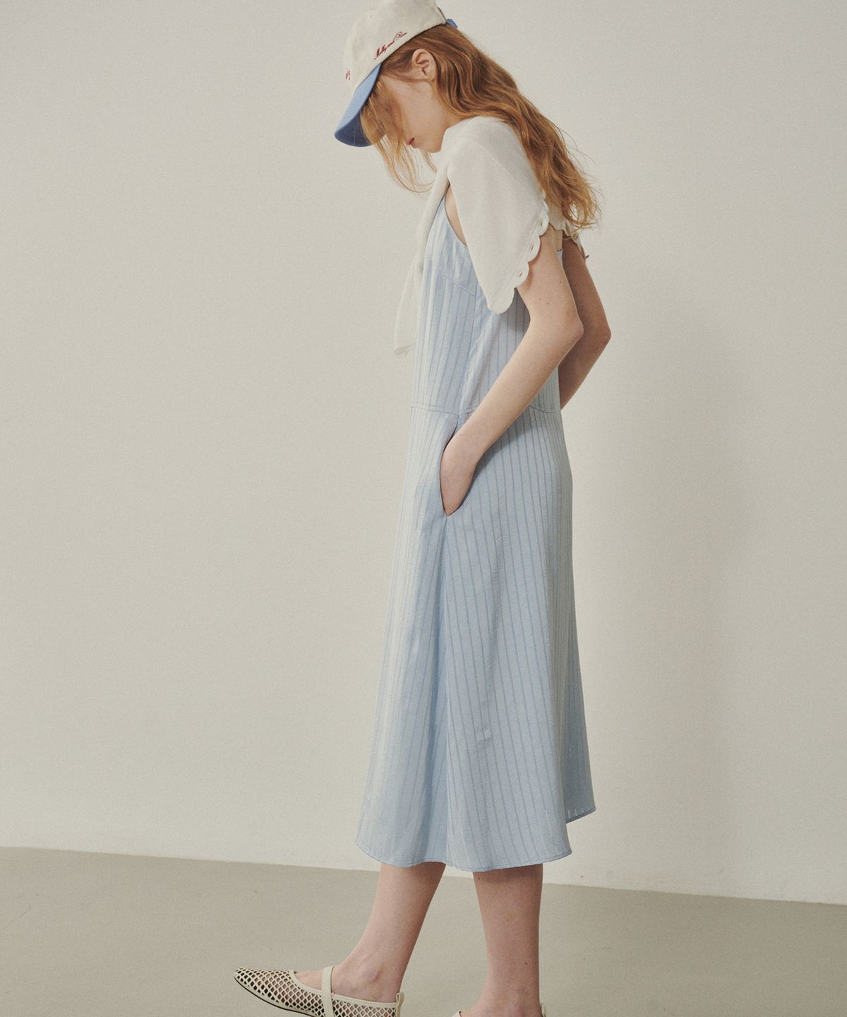 멜리앤로즈(MELLY&ROSE) 산타모니카 새틴 드레스(315301)_BLUE
