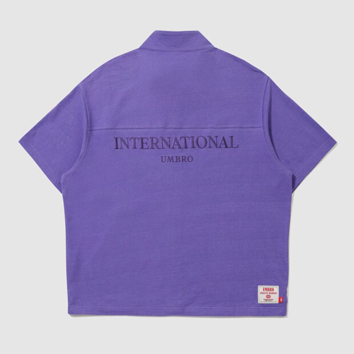 엄브로(UMBRO) 90 테리 반팔 집업 자켓 퍼플 UR311CFT71