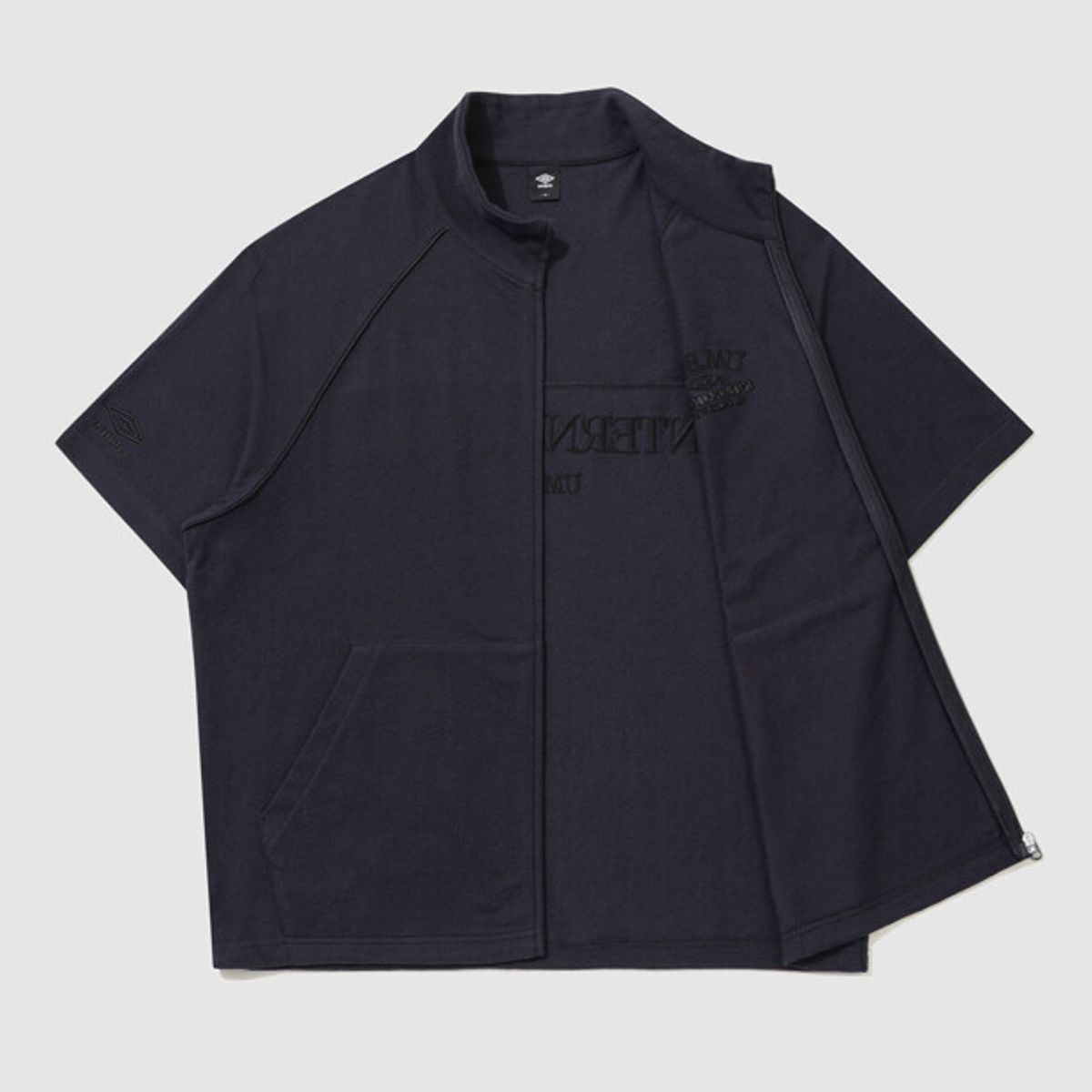 엄브로(UMBRO) 90 테리 반팔 집업 자켓 네이비 UR311CFT71