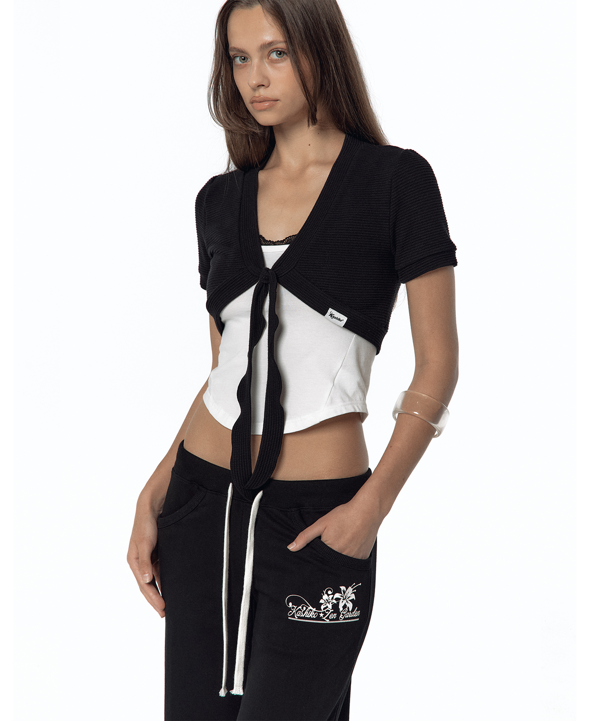 카시코(KASHIKO) 2000s Low-rise Track Pants Black