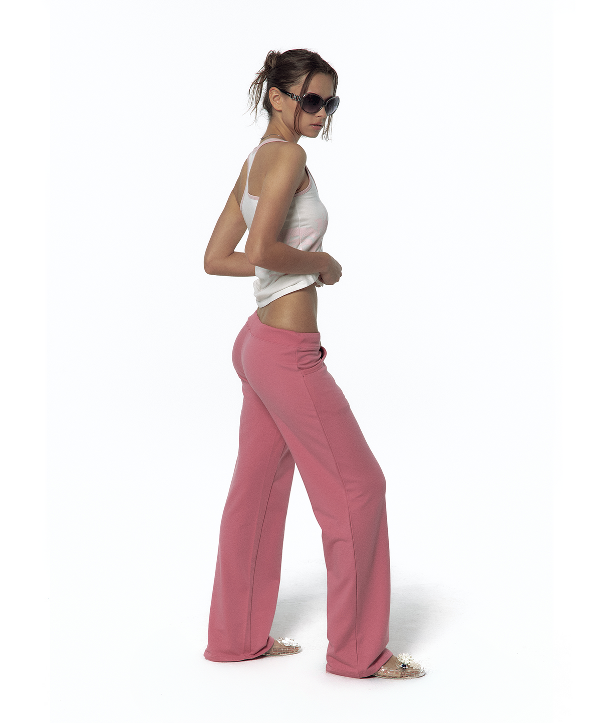 카시코(KASHIKO) 2000s Low-rise Track Pants Pink