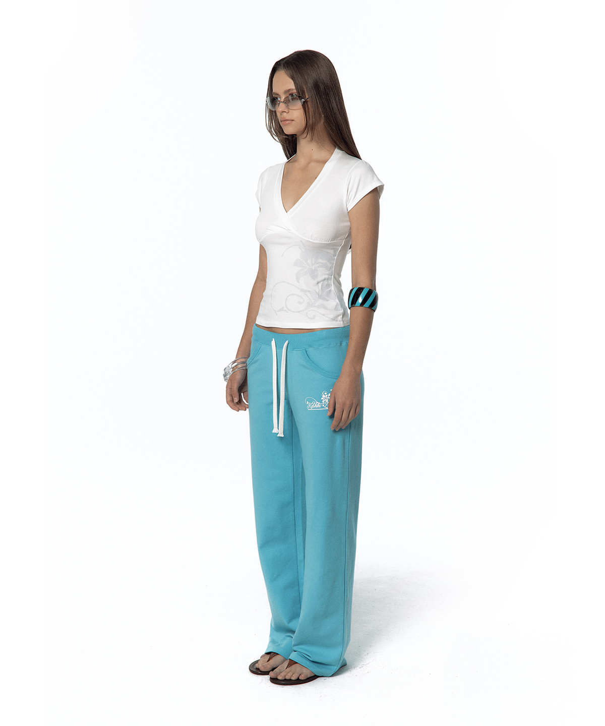카시코(KASHIKO) 2000s Low-rise Track Pants Blue