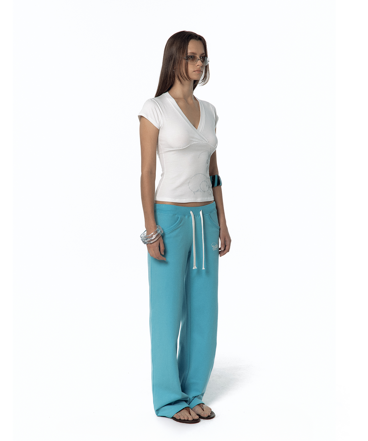 카시코(KASHIKO) 2000s Low-rise Track Pants Blue