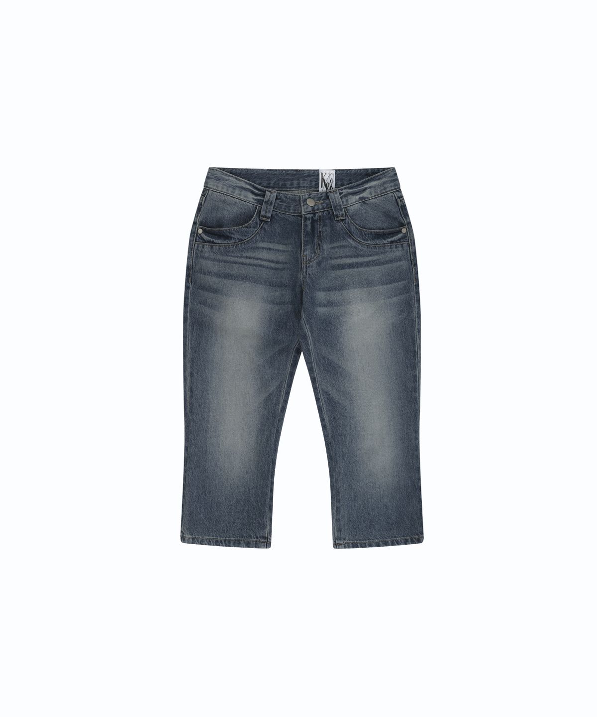 카시코(KASHIKO) Split Pocket Capri Jeans Blue