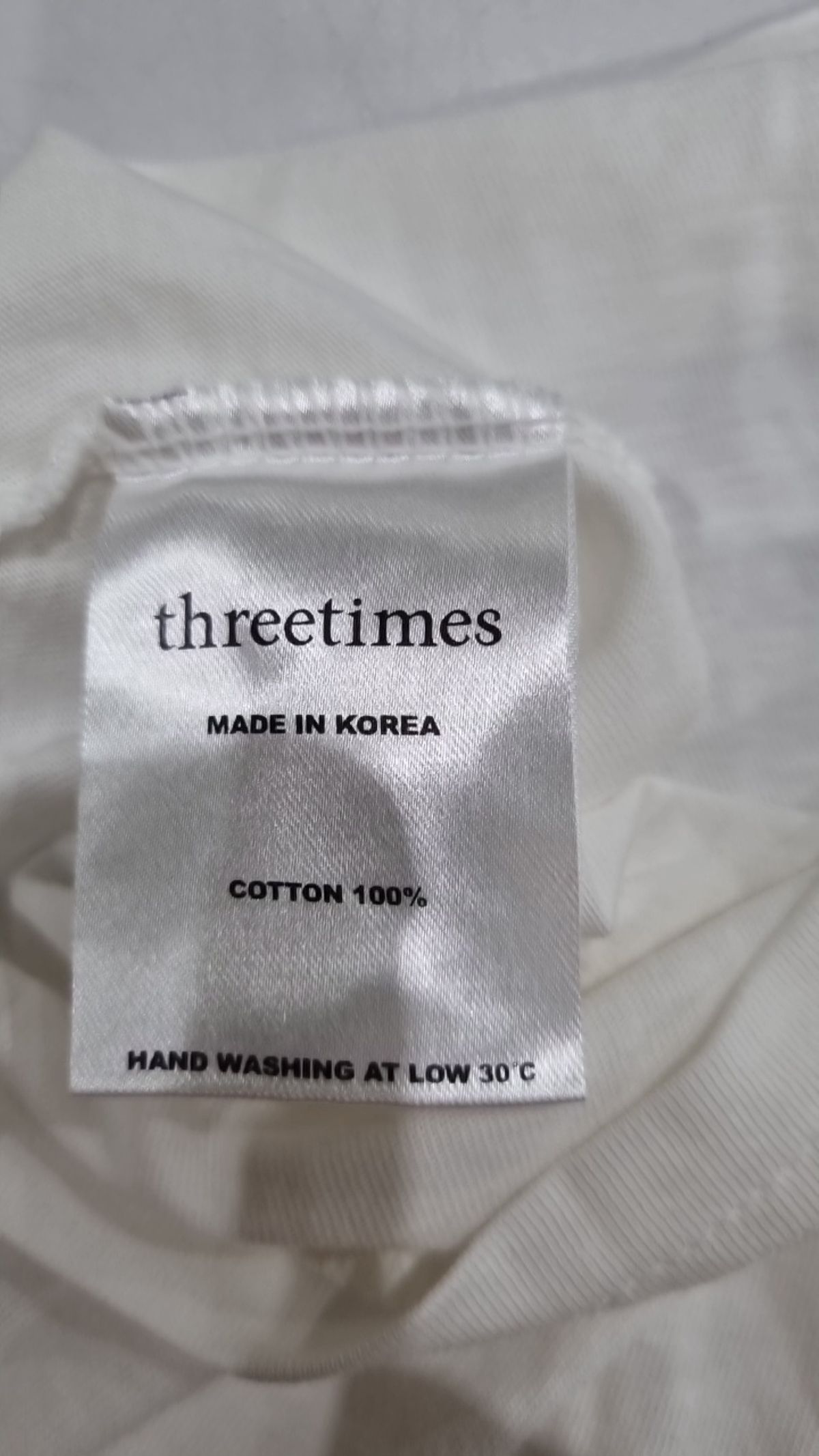 쓰리타임즈(THREETIMES) 반소매 티셔츠