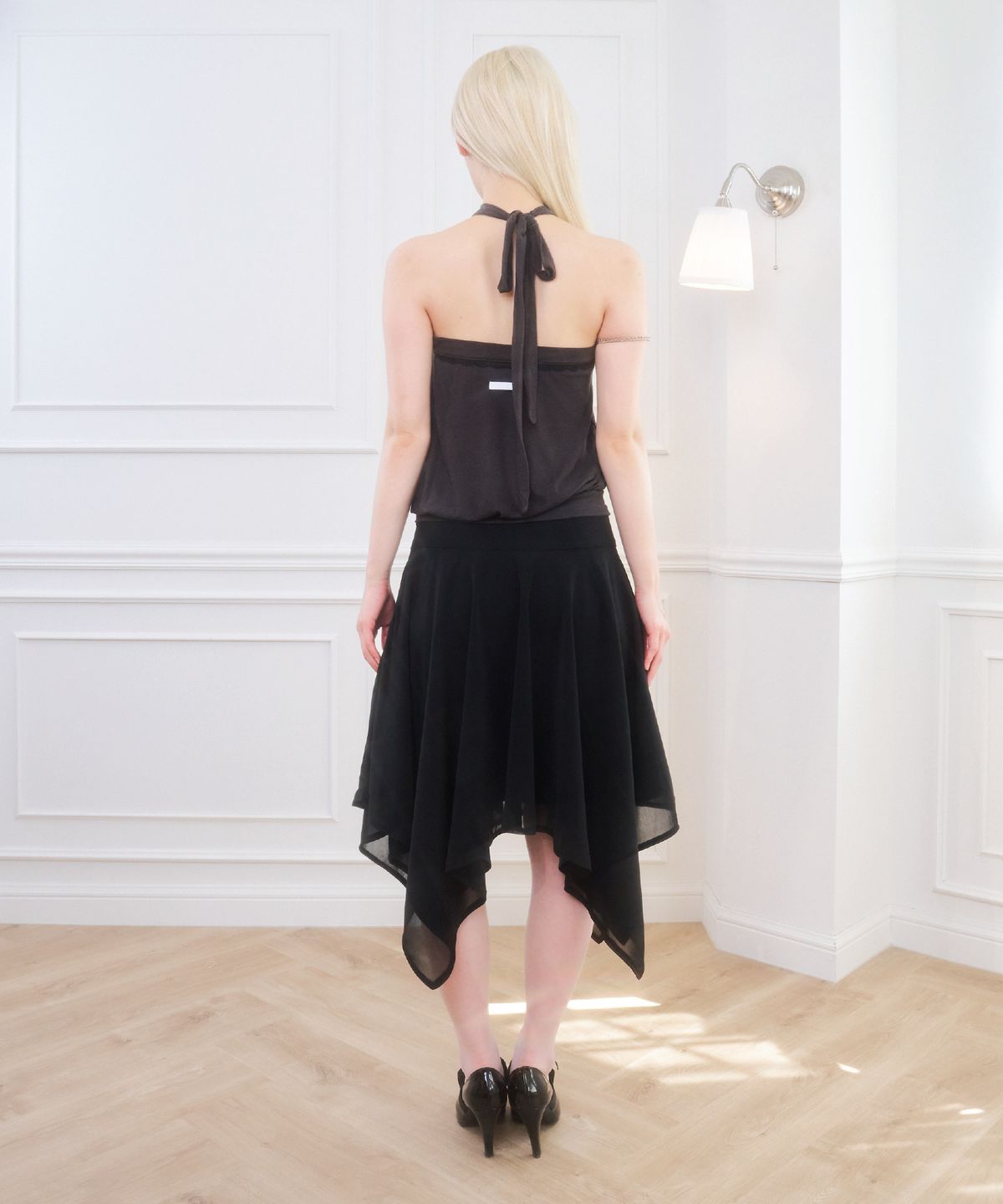 벨리아르(BELLIALEU) TIE LACE HALTER GRAY