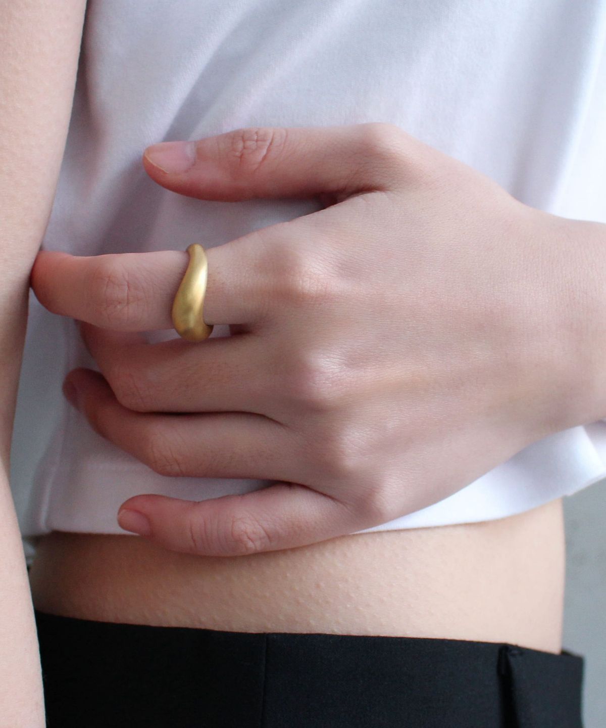 초록(CHOROCK) A RING (MATT-GOLD)