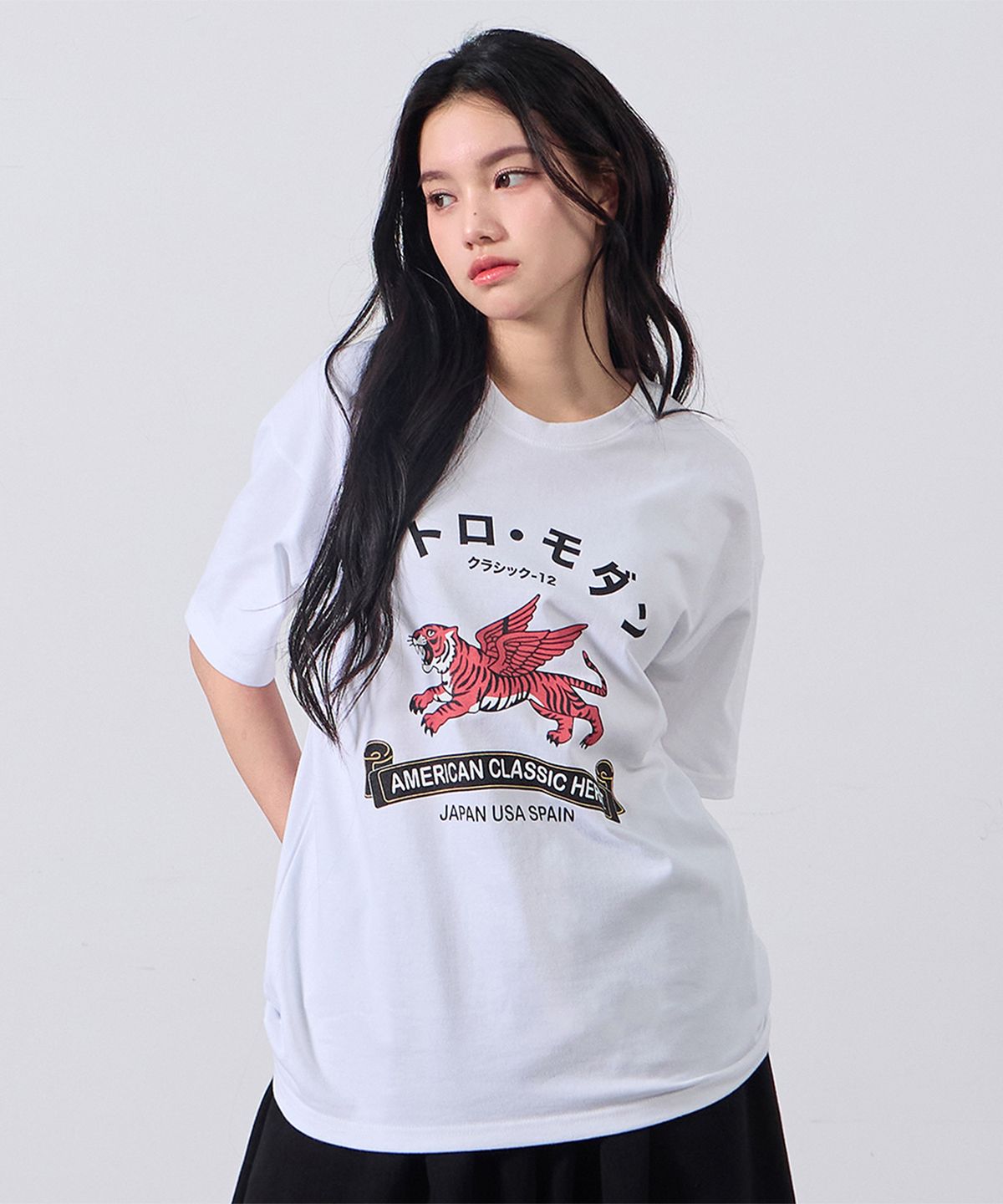 앨빈클로(ALVINCLO) 타이거 반팔티셔츠 AST3644 (3COLOR)