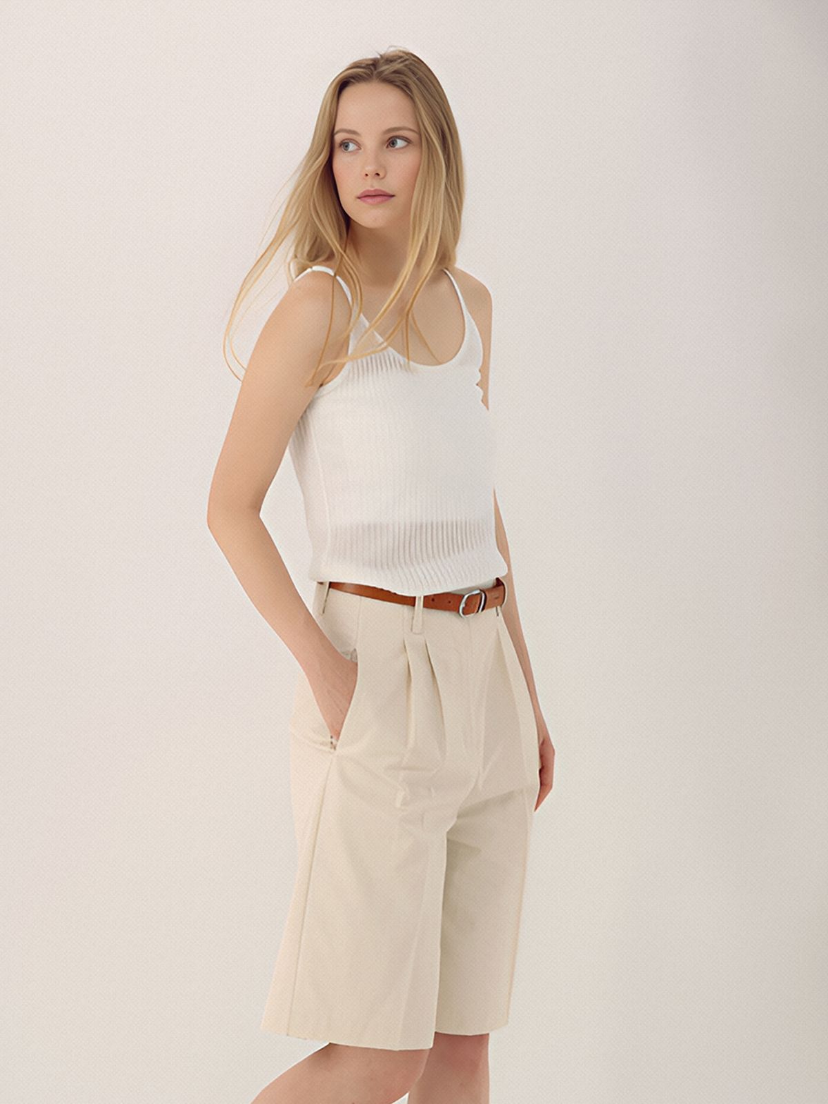 아쿠드(ACUD) Linen Rib Sleeveless Knit _Ivory