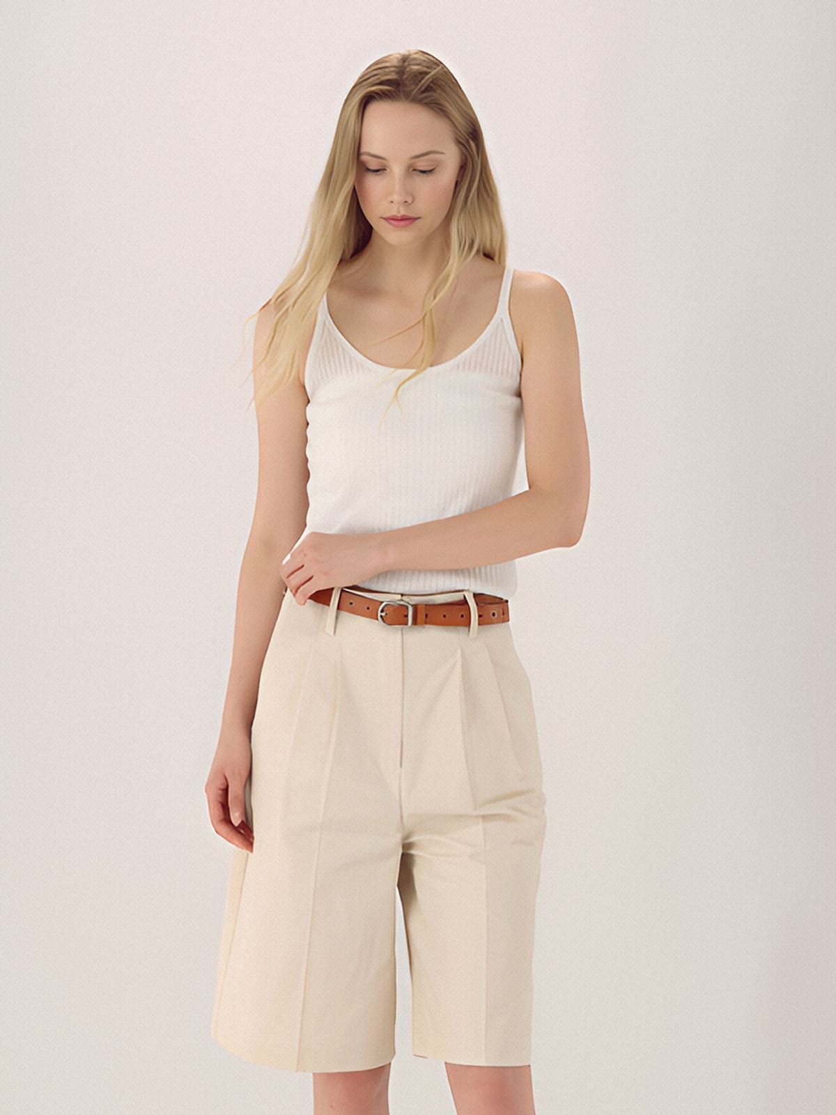 아쿠드(ACUD) Linen Rib Sleeveless Knit _Ivory