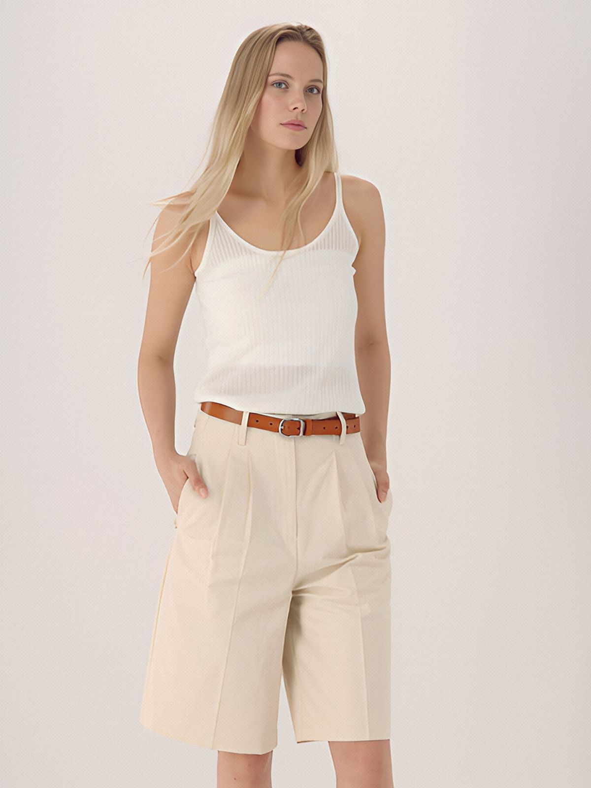 아쿠드(ACUD) Linen Rib Sleeveless Knit _Ivory