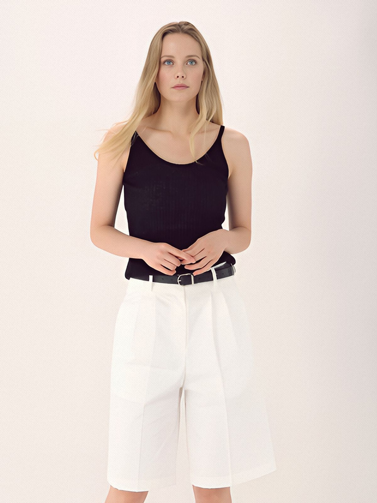 아쿠드(ACUD) Linen Rib Sleeveless Knit _Black