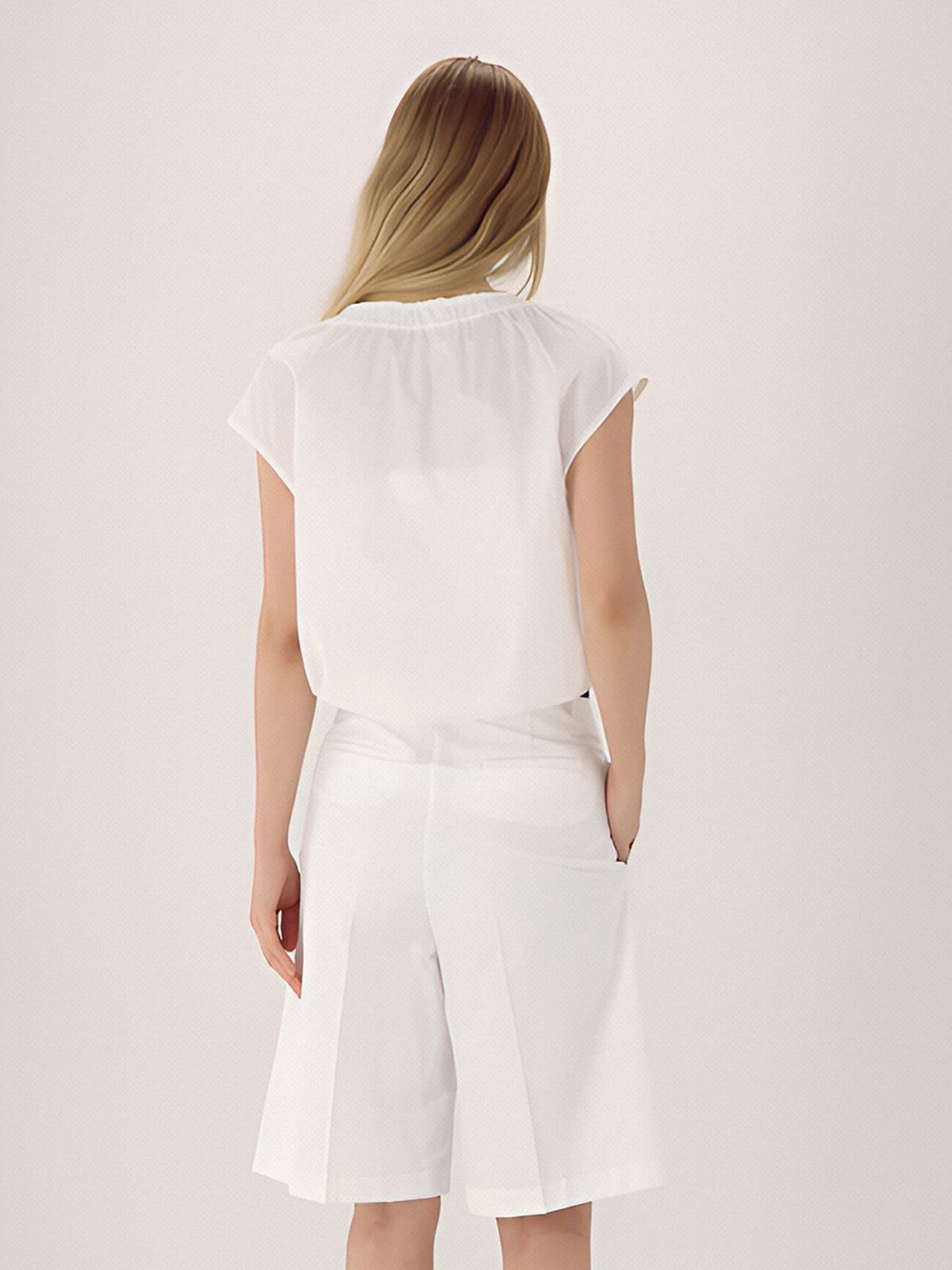 아쿠드(ACUD) Gather Ribbon Blouse _White