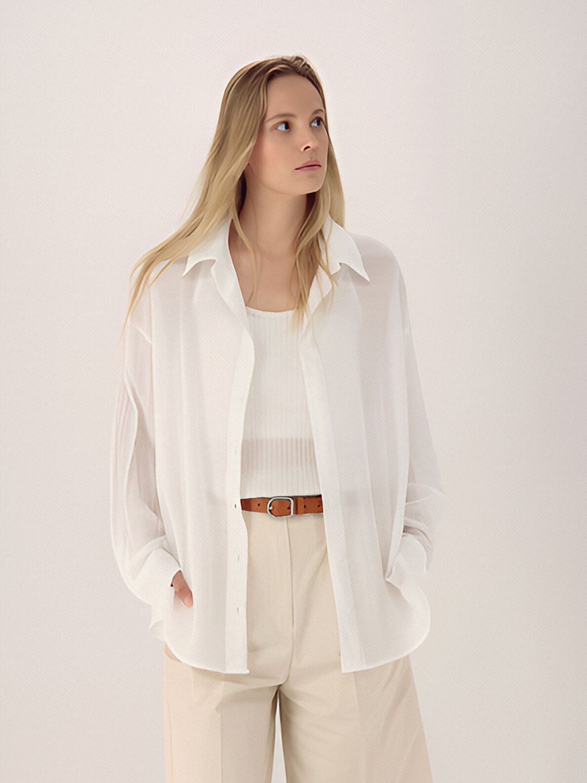 아쿠드(ACUD) Relaxed Tencel Shirt _Ivory