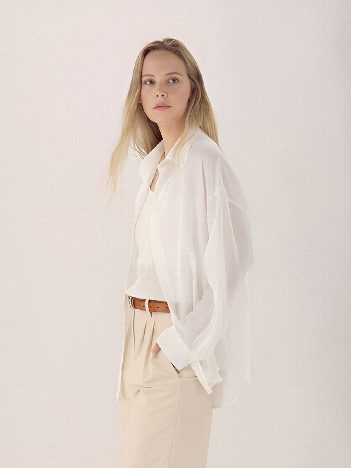 아쿠드(ACUD) Relaxed Tencel Shirt _Ivory