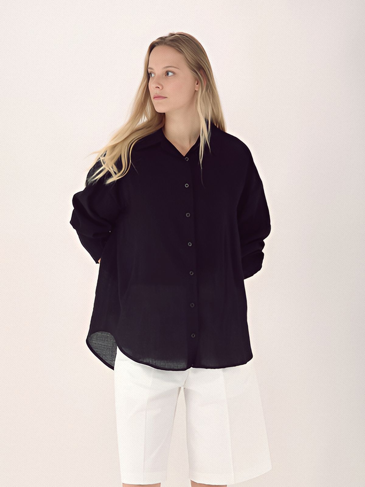 아쿠드(ACUD) Relaxed Tencel Shirt _Black