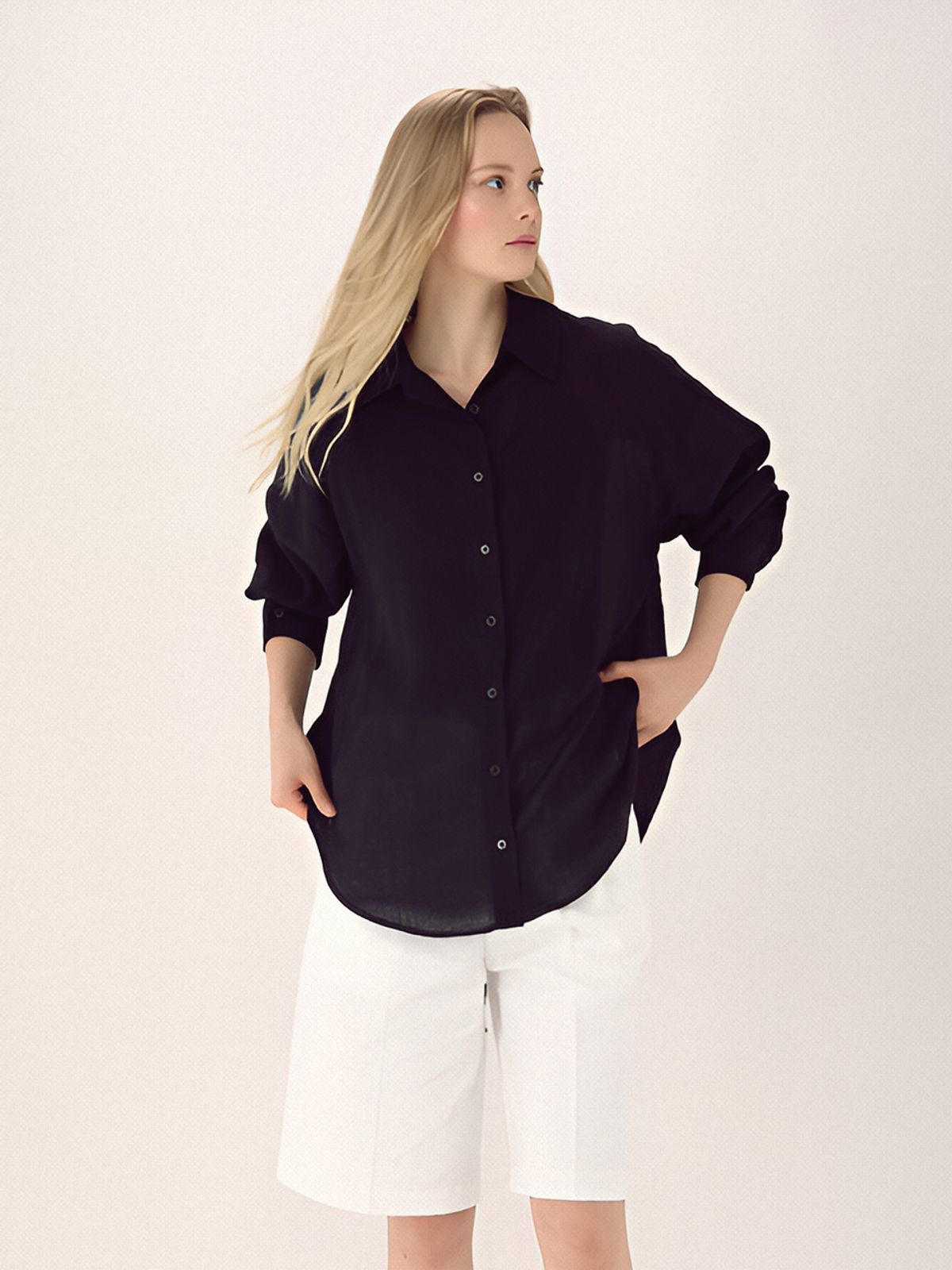 아쿠드(ACUD) Relaxed Tencel Shirt _Black
