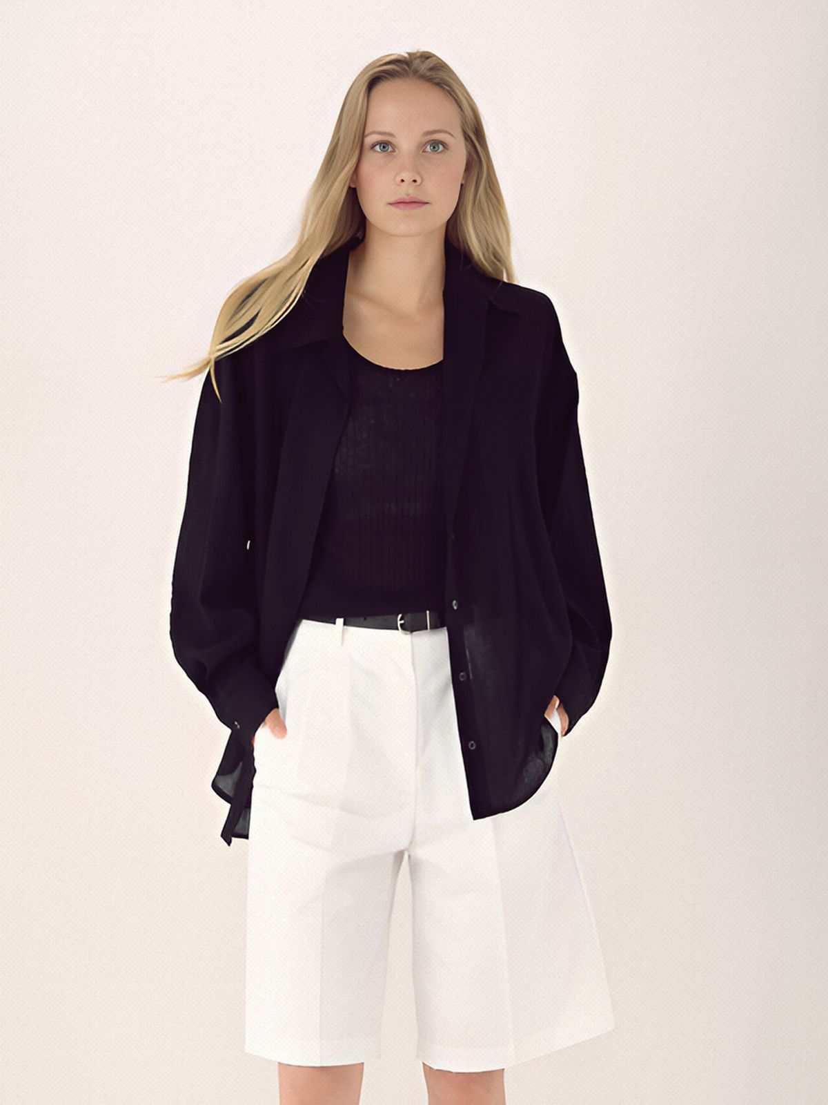 아쿠드(ACUD) Relaxed Tencel Shirt _Black