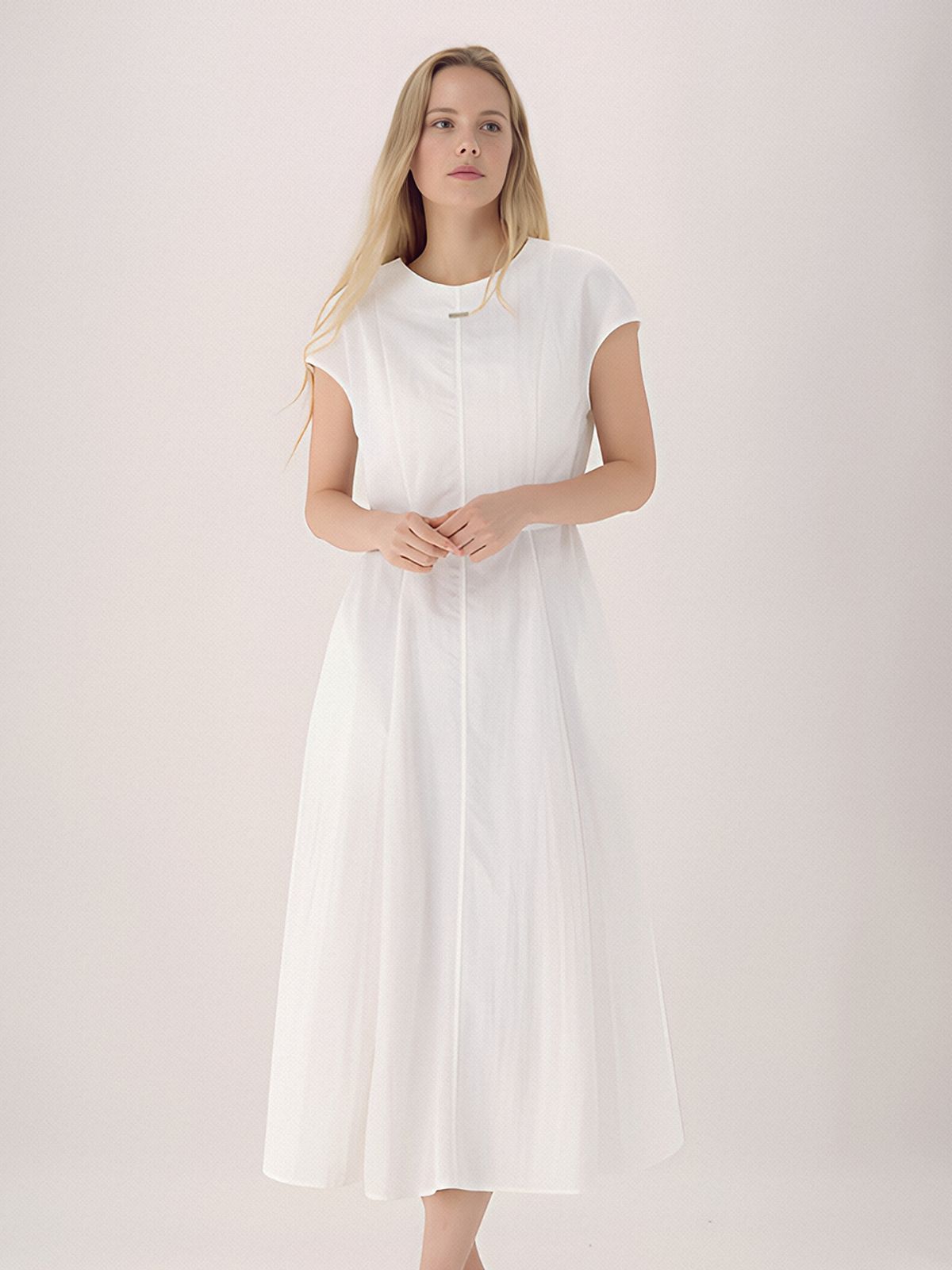 아쿠드(ACUD) Cap Sleeve Strap Dress _White