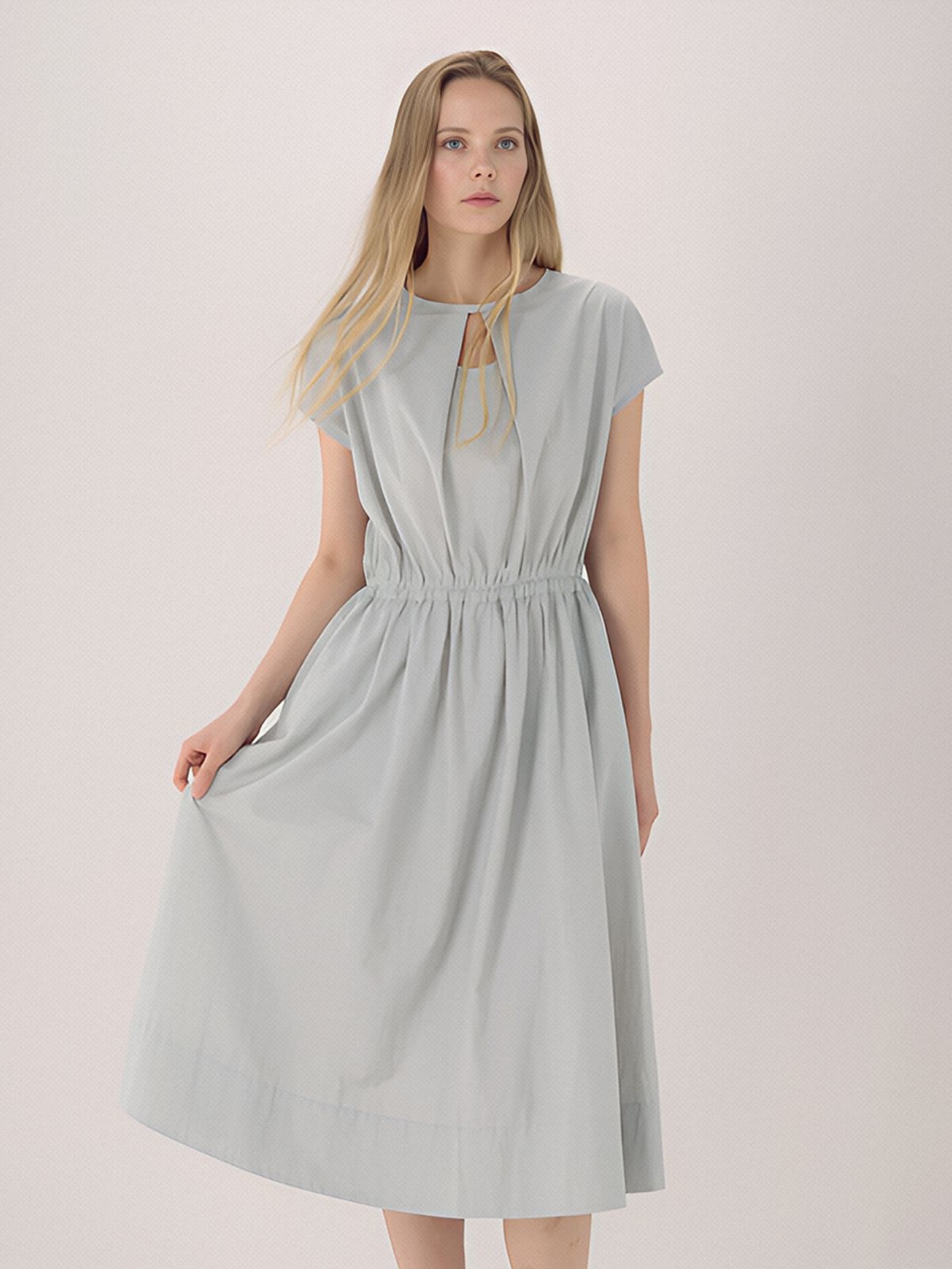 아쿠드(ACUD) Front Cut Banding Dress _Mt.Blue