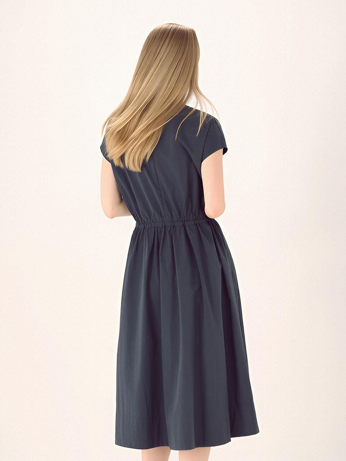 아쿠드(ACUD) Front Cut Banding Dress _Charcoal