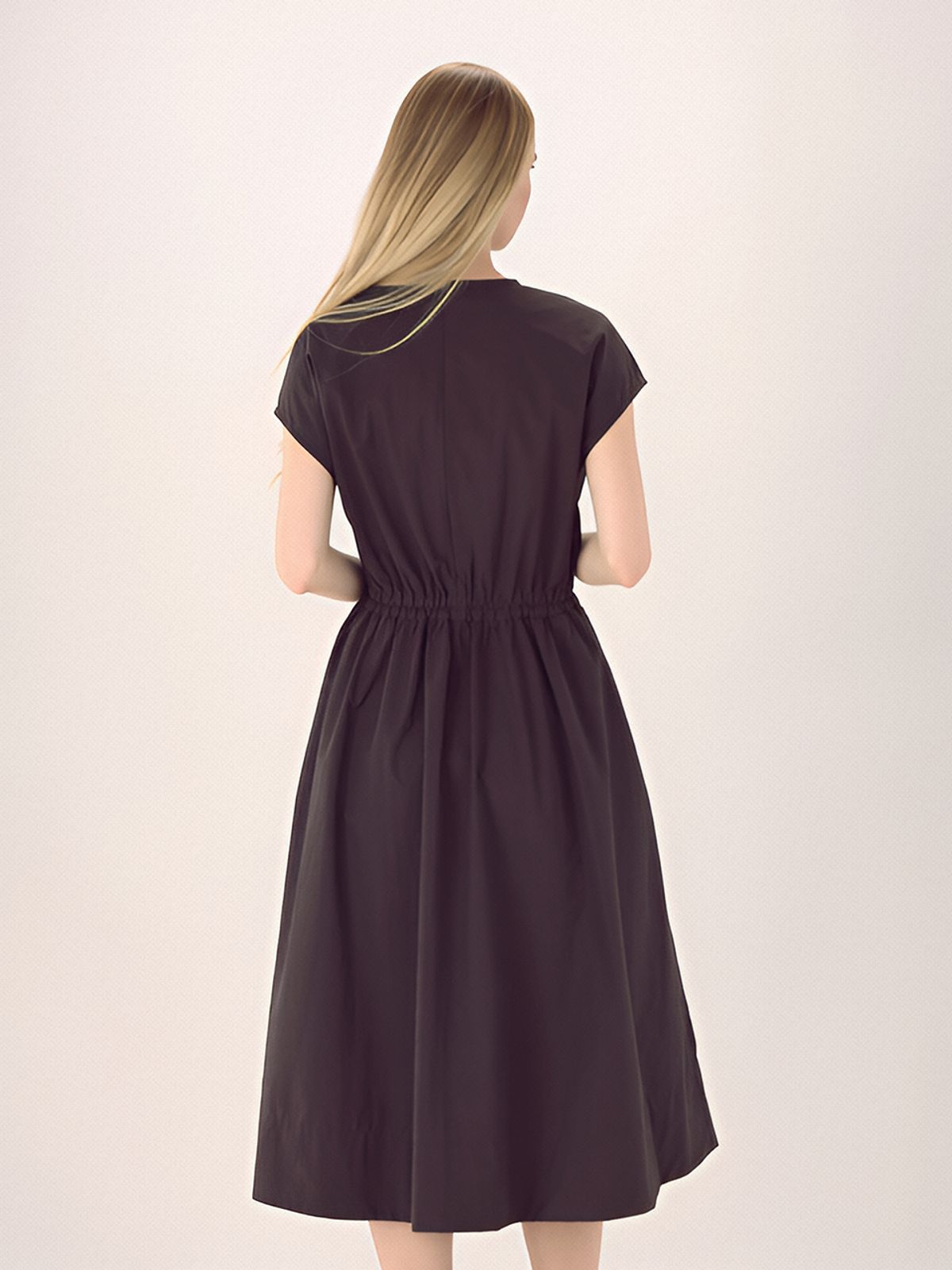 아쿠드(ACUD) Front Cut Banding Dress _Brown